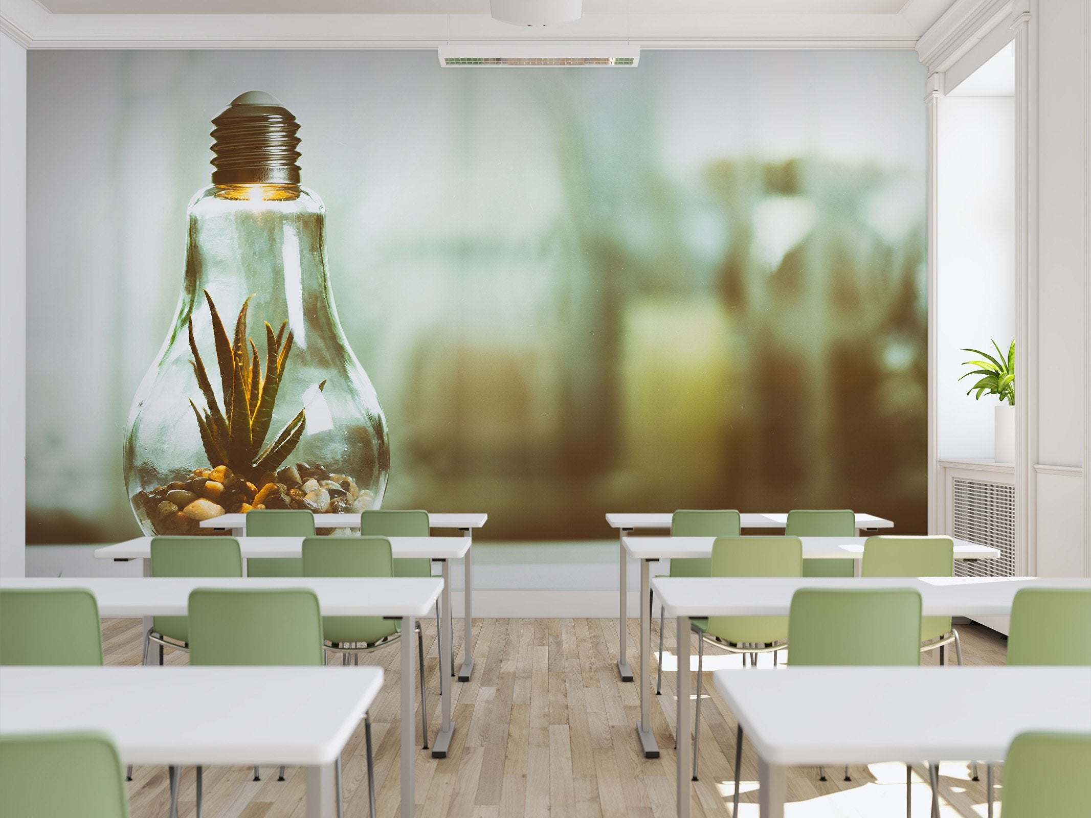 3D plants in the light bulb 19 Wall Murals Wallpaper AJ Wallpaper 2