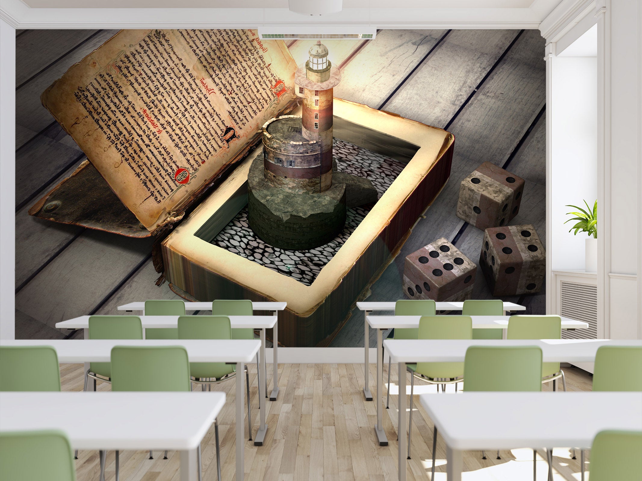 3D Lighthouse Book 170 Wall Murals