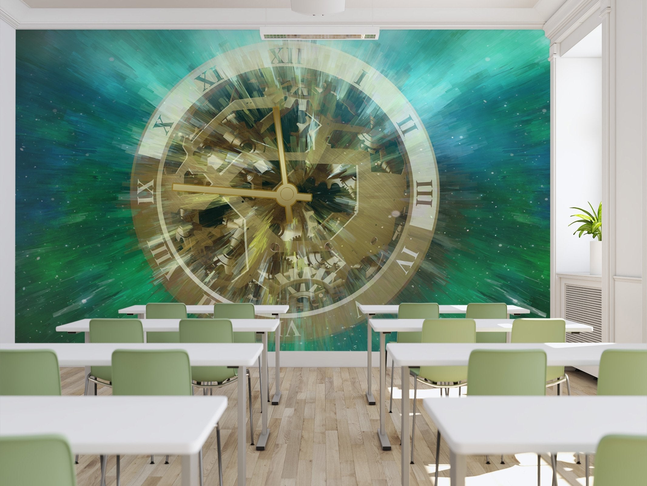 3D clock 03 Wall Murals Wallpaper AJ Wallpaper 2
