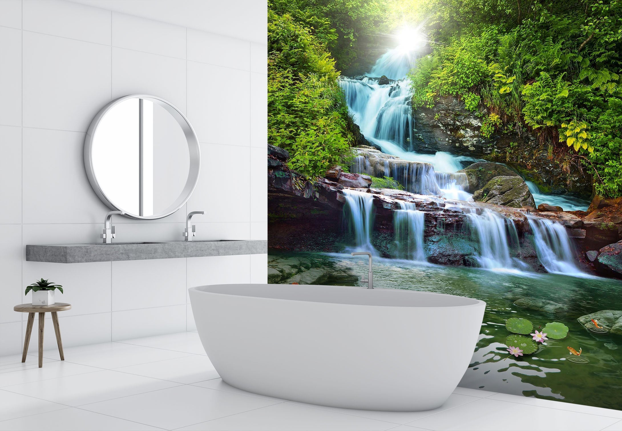 3D River Forest 005 Wall Murals Wallpaper AJ Wallpaper 2