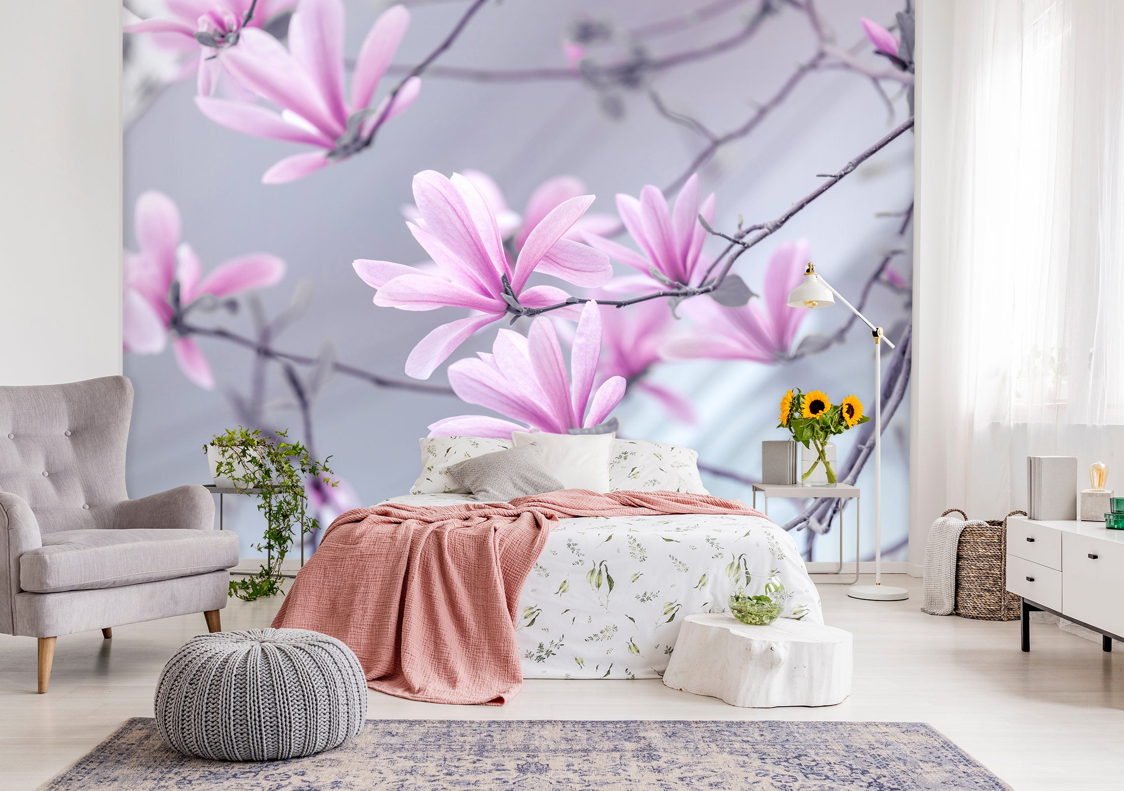 3D Pink Flower 6244 Assaf Frank Wall Mural Wall Murals