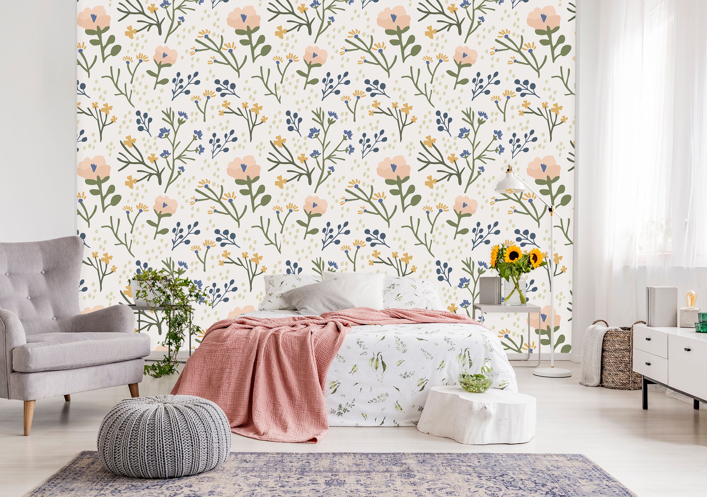 3D Cute Pattern 1407 Jillian Helvey Wall Mural Wall Murals