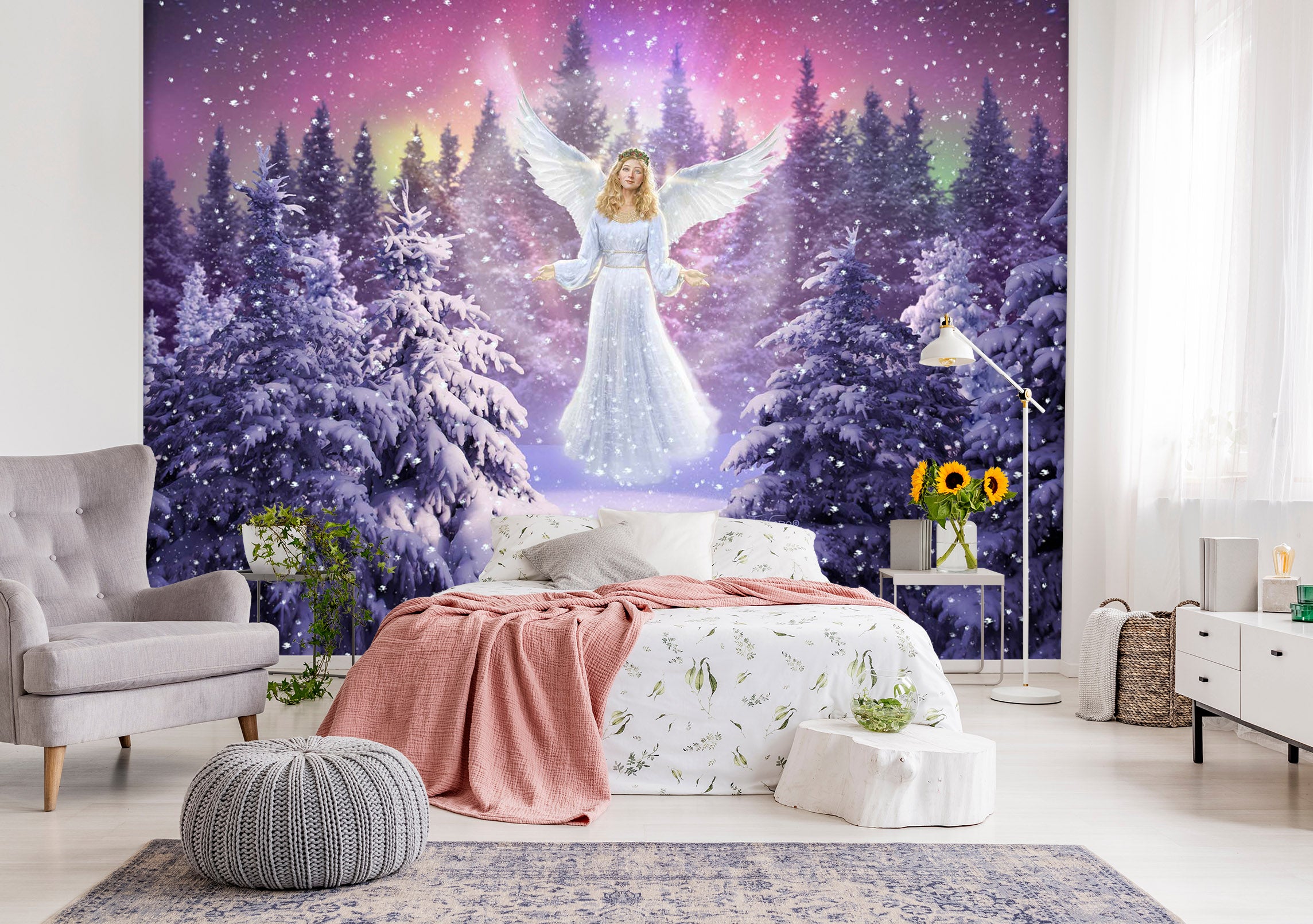 3D Snow Angel 113 Jerry LoFaro Wall Mural Wall Murals
