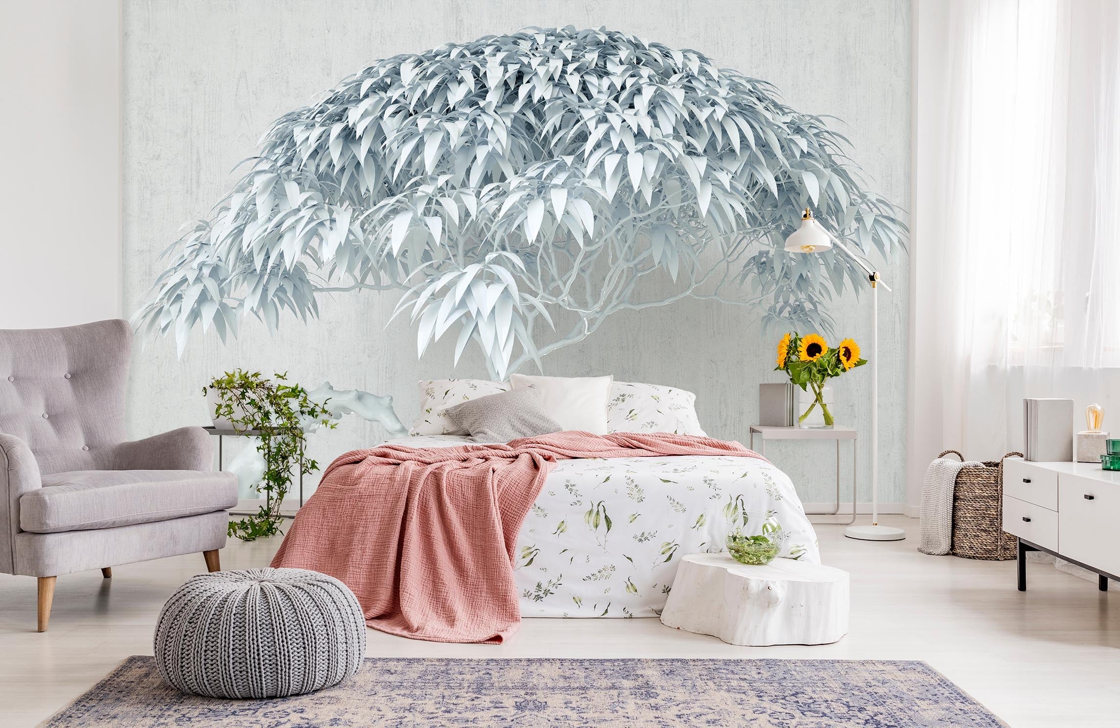 3D Embossed Tree 116 Wall Murals Wallpaper AJ Wallpaper 2