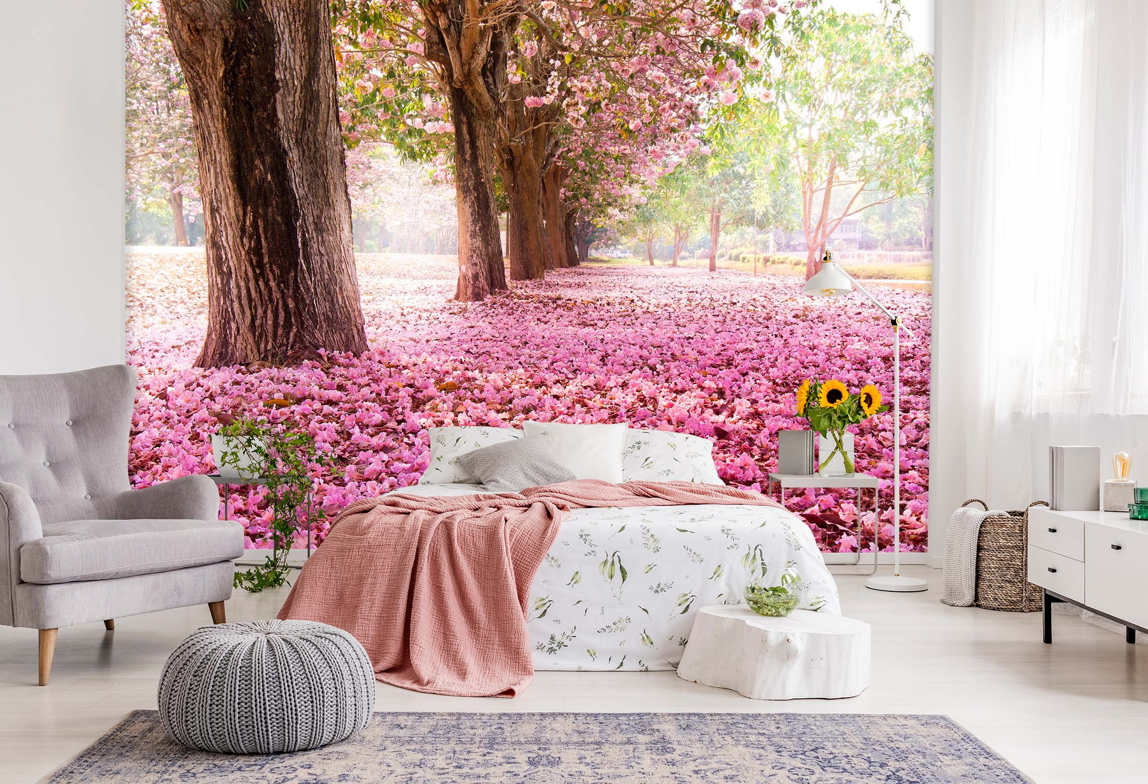 3D Pink Cherry Tree 144 Wall Murals Wallpaper AJ Wallpaper 2