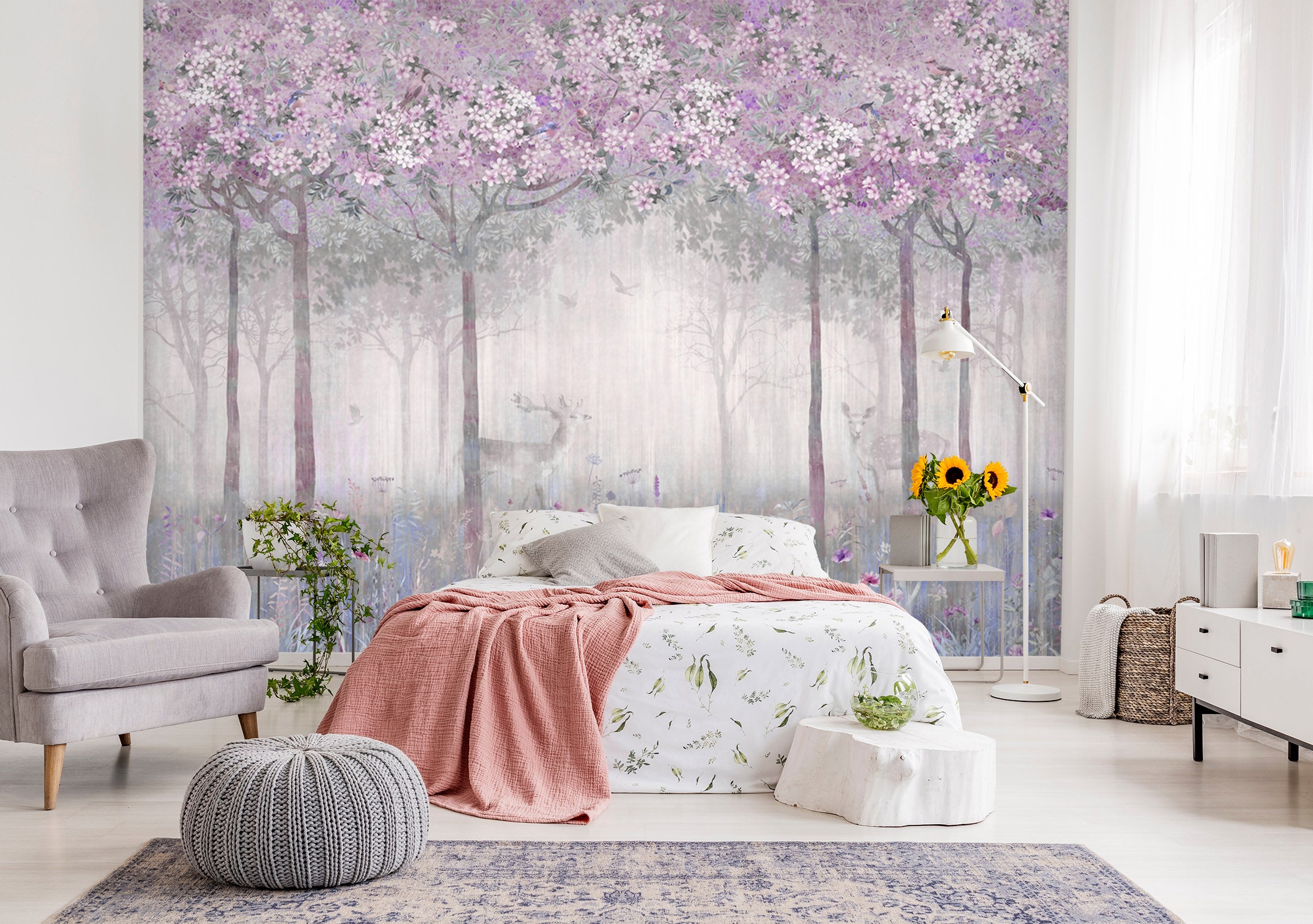 3D Forest Flower 1561 Wall Murals