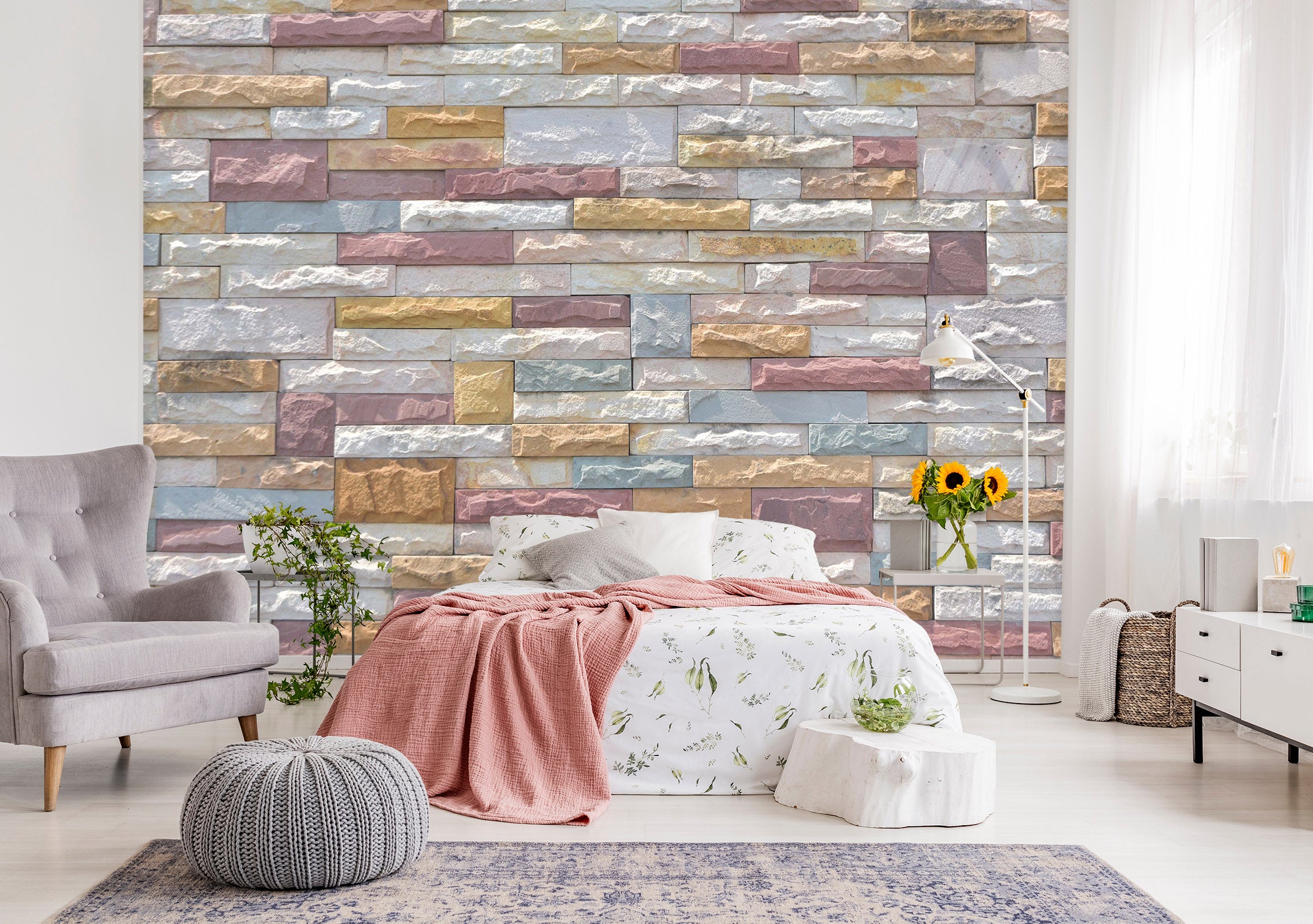 3D Concave Slate Wall 95 Wall Murals