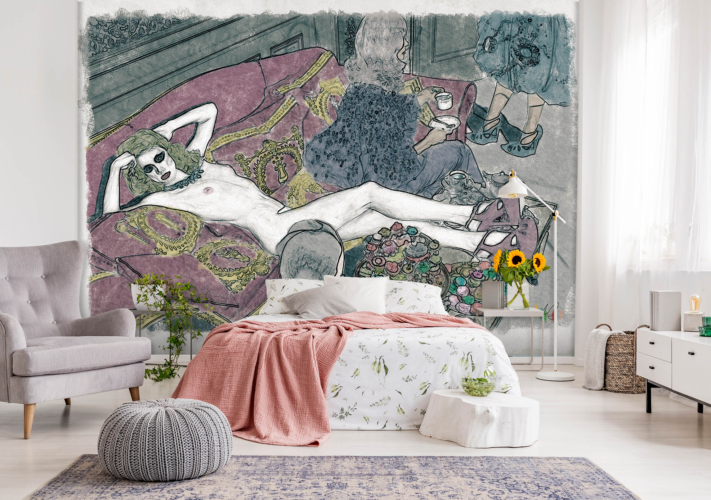 3D Oil Painting Girl 1413 Marco Cavazzana Wall Mural Wall Murals