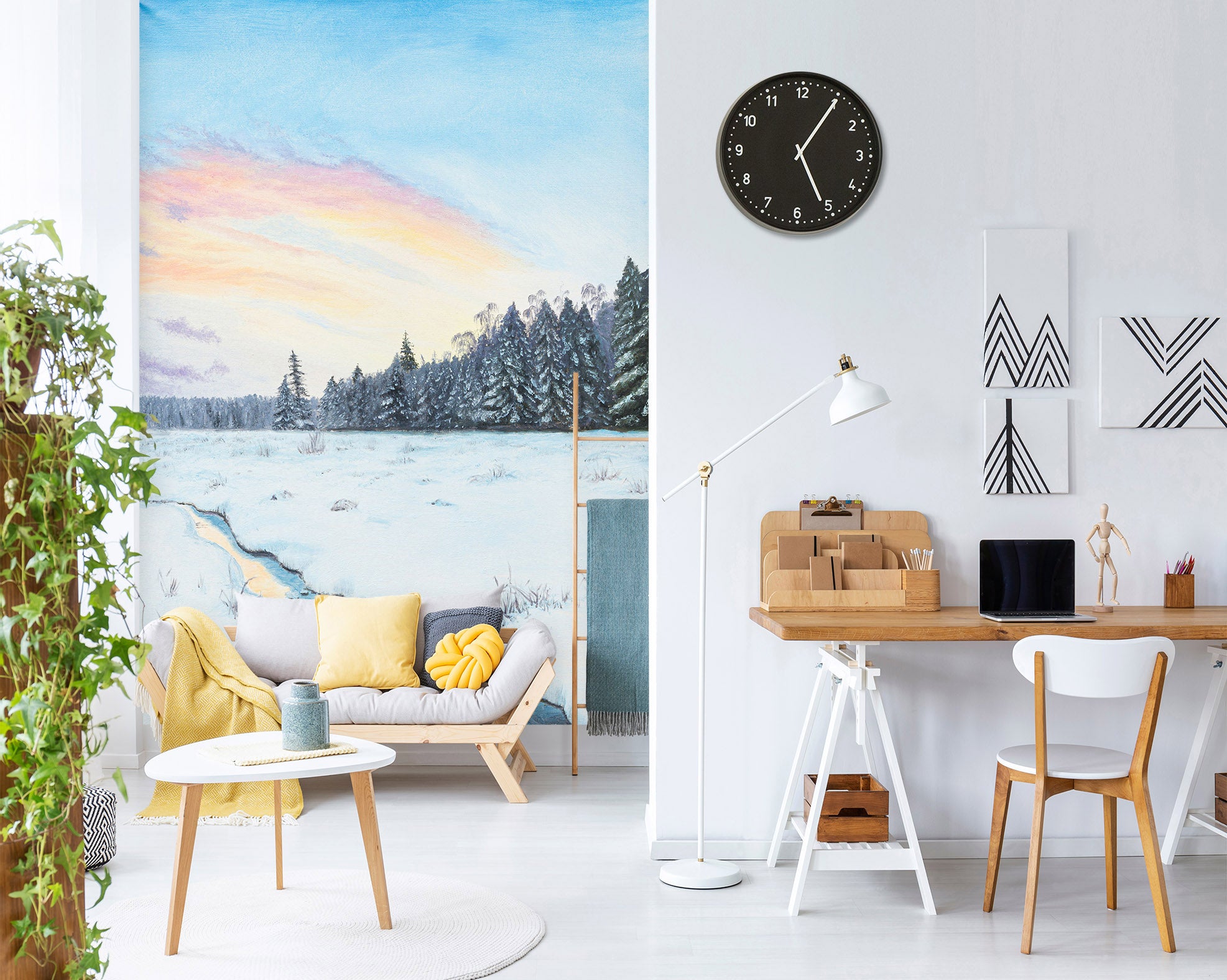 3D Snowfield Forest 1873 Marina Zotova Wall Mural Wall Murals