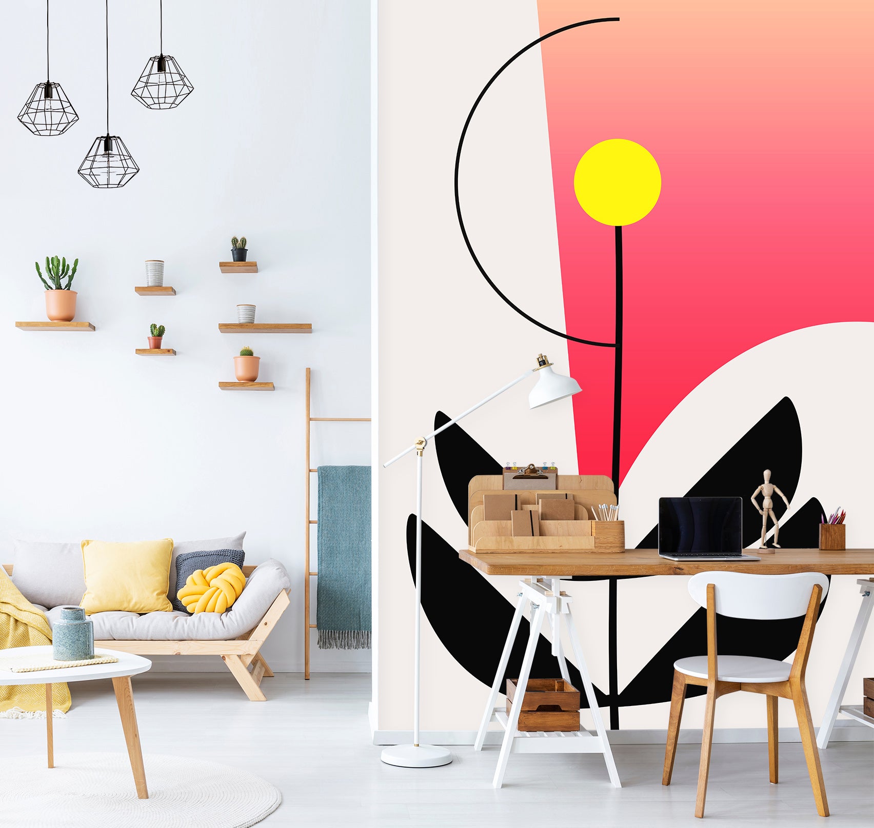 3D Golden Sun 1502 Boris Draschoff Wall Mural Wall Murals