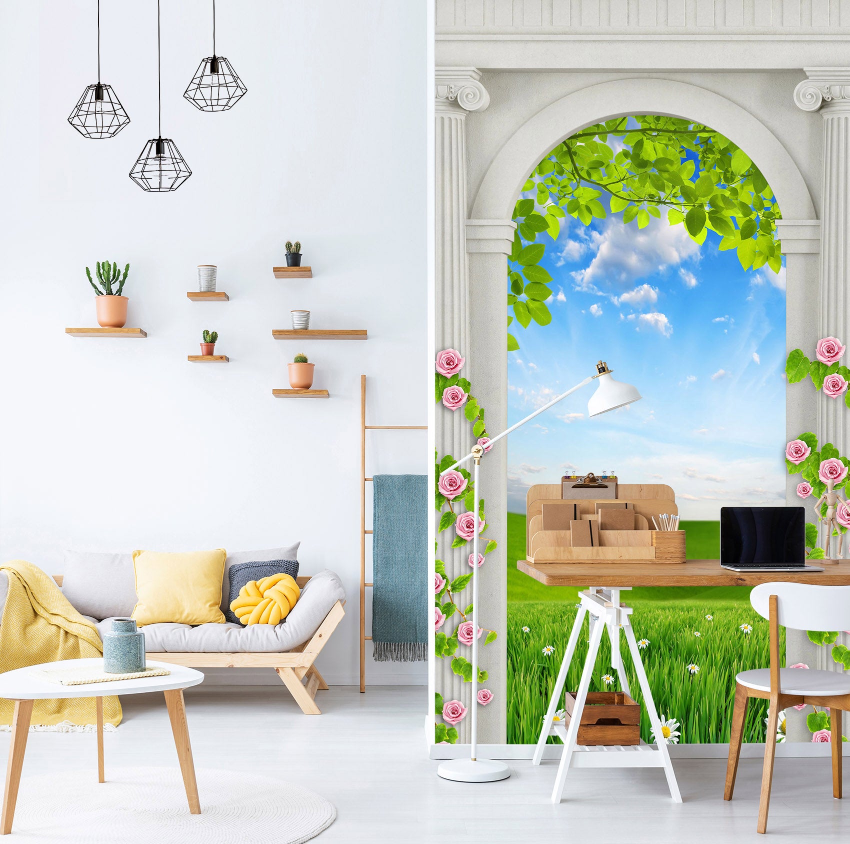 3D Prairie Flowers 1876 Wall Murals