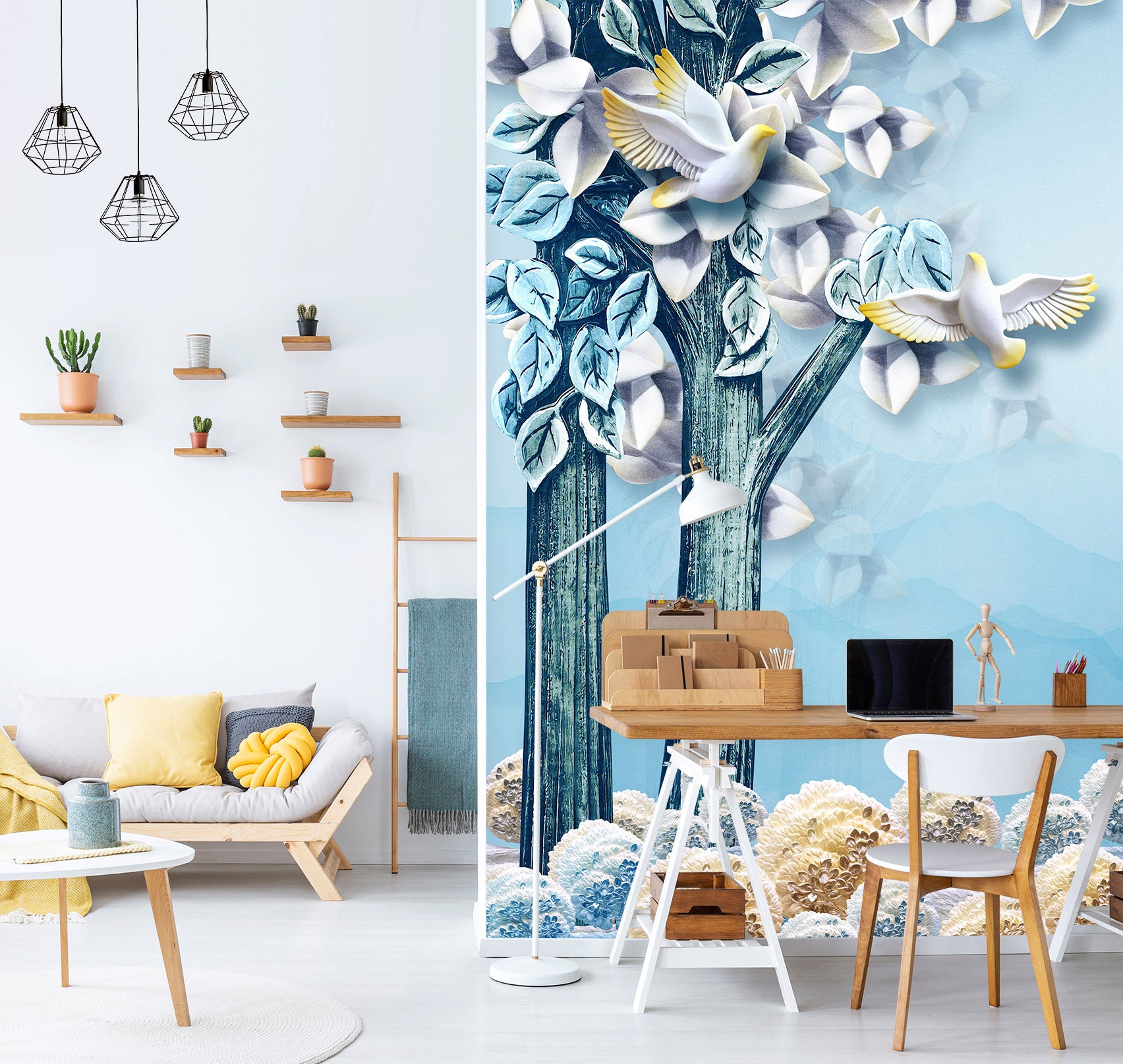 3D Painted Tree 1806 Wall Murals