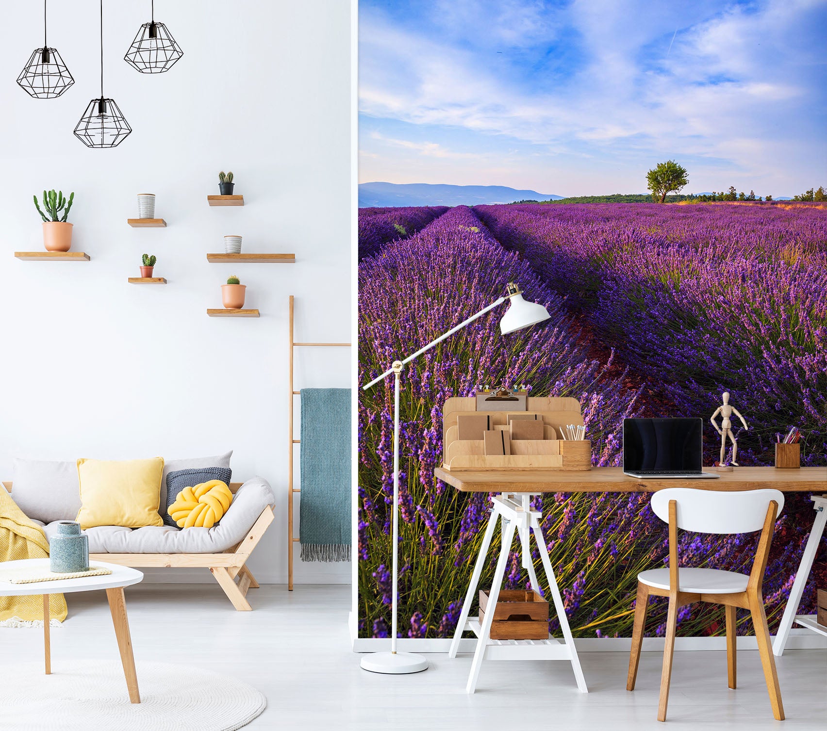 3D Lavender Flowers 57246 Wall Murals