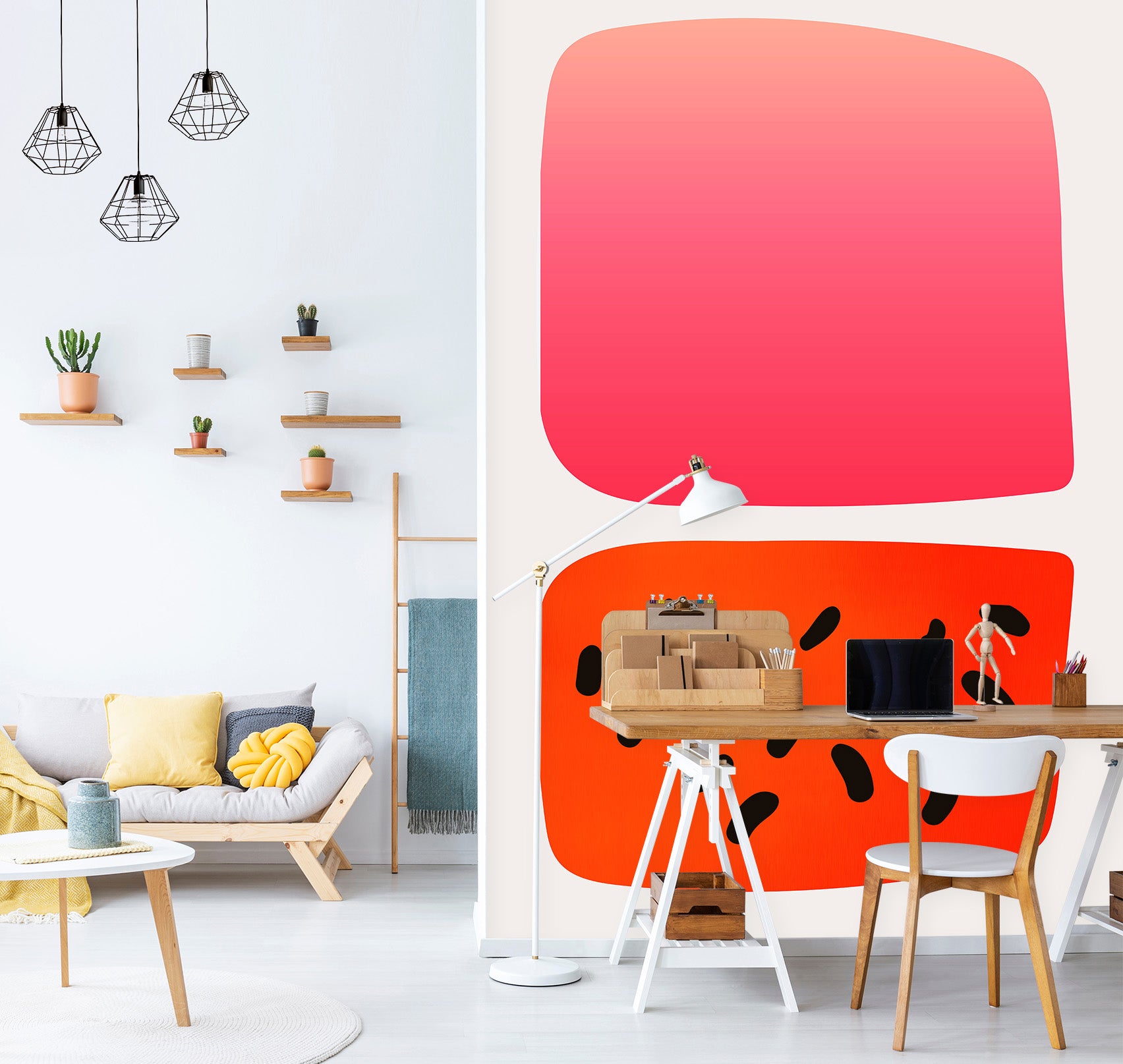 3D Red Piece 1406 Boris Draschoff Wall Mural Wall Murals