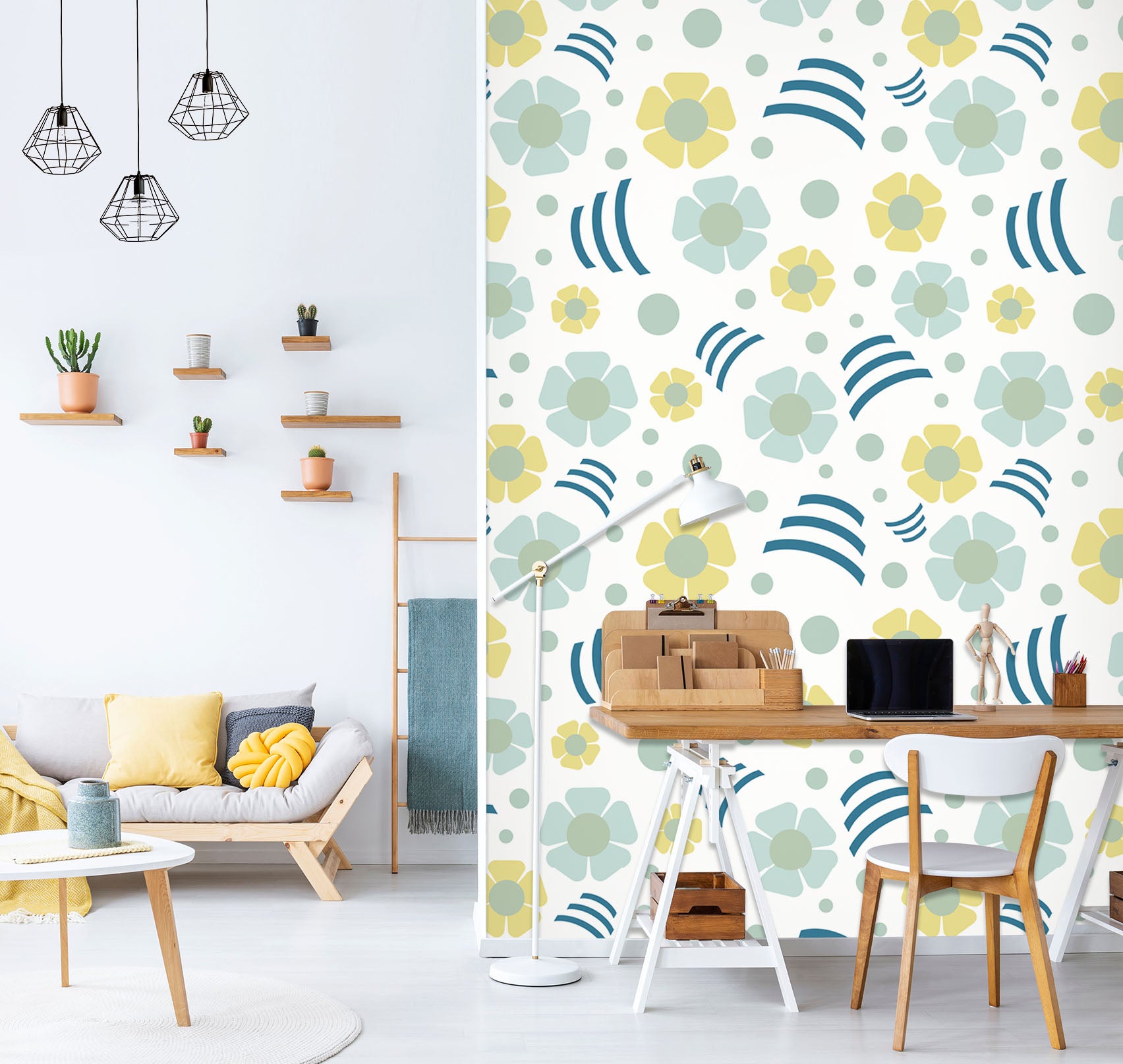 3D Flower Pattern 98144 Kasumi Loffler Wall Mural Wall Murals