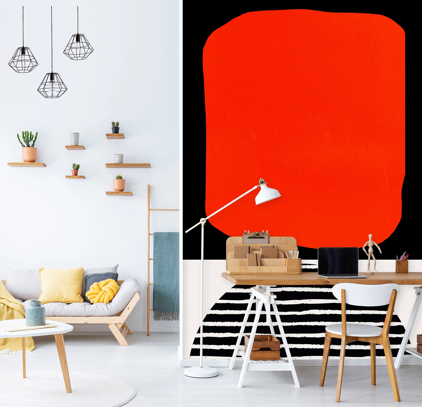 3D Red Piece 1405 Boris Draschoff Wall Mural Wall Murals