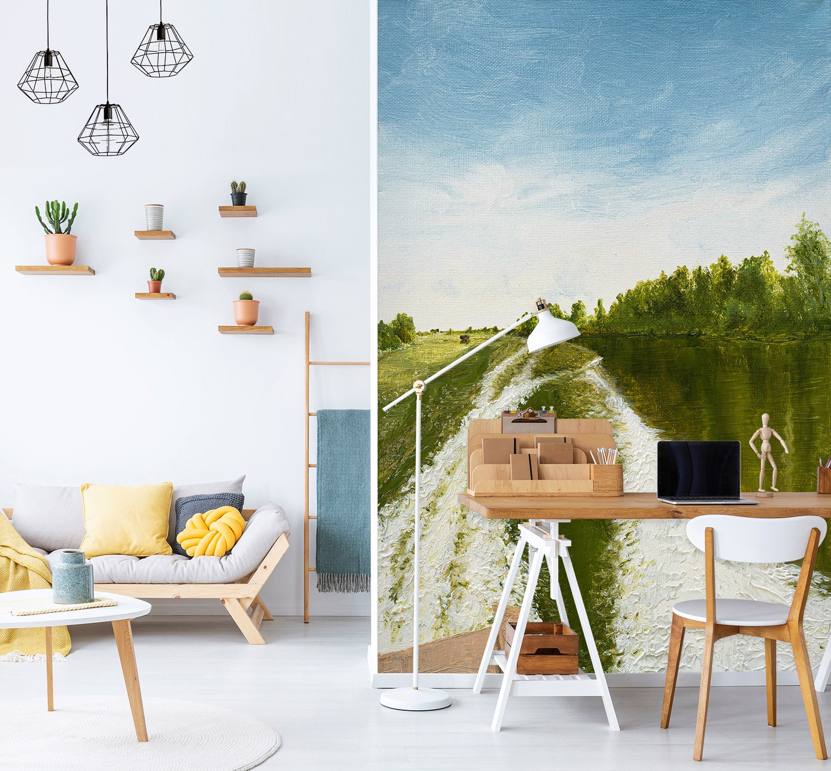 3D River Woods 1857 Marina Zotova Wall Mural Wall Murals