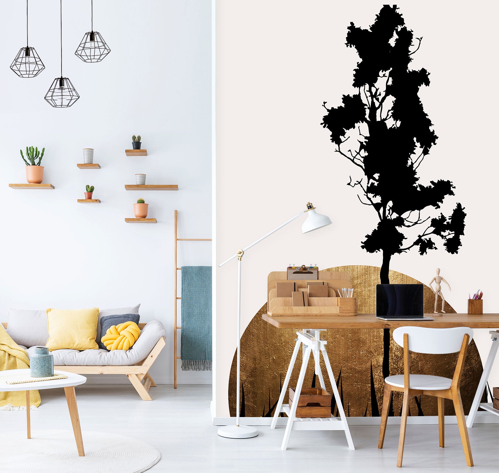 3D Moon Tree 1512 Boris Draschoff Wall Mural Wall Murals