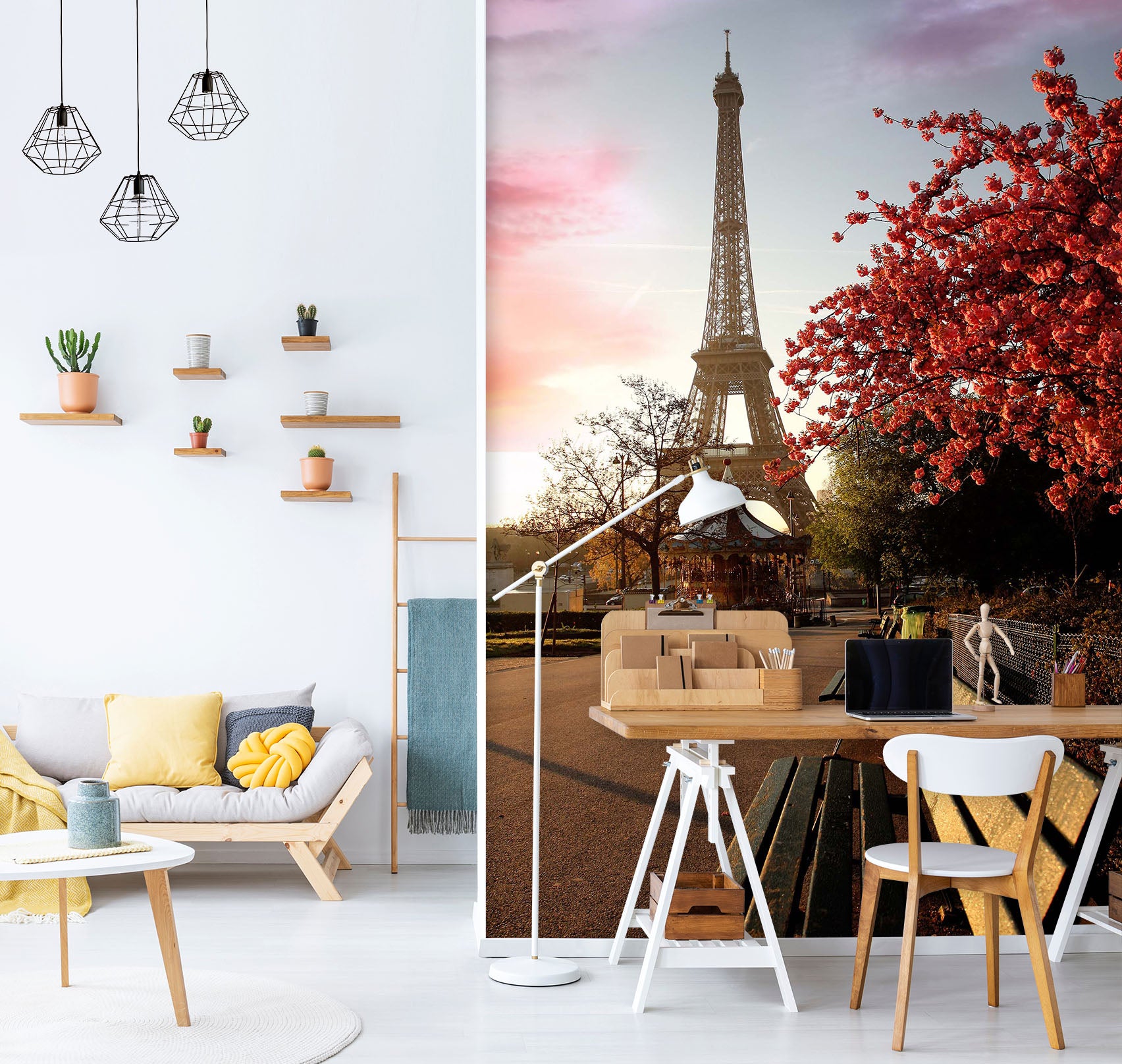 3D Eiffel Tower 047 Wall Murals