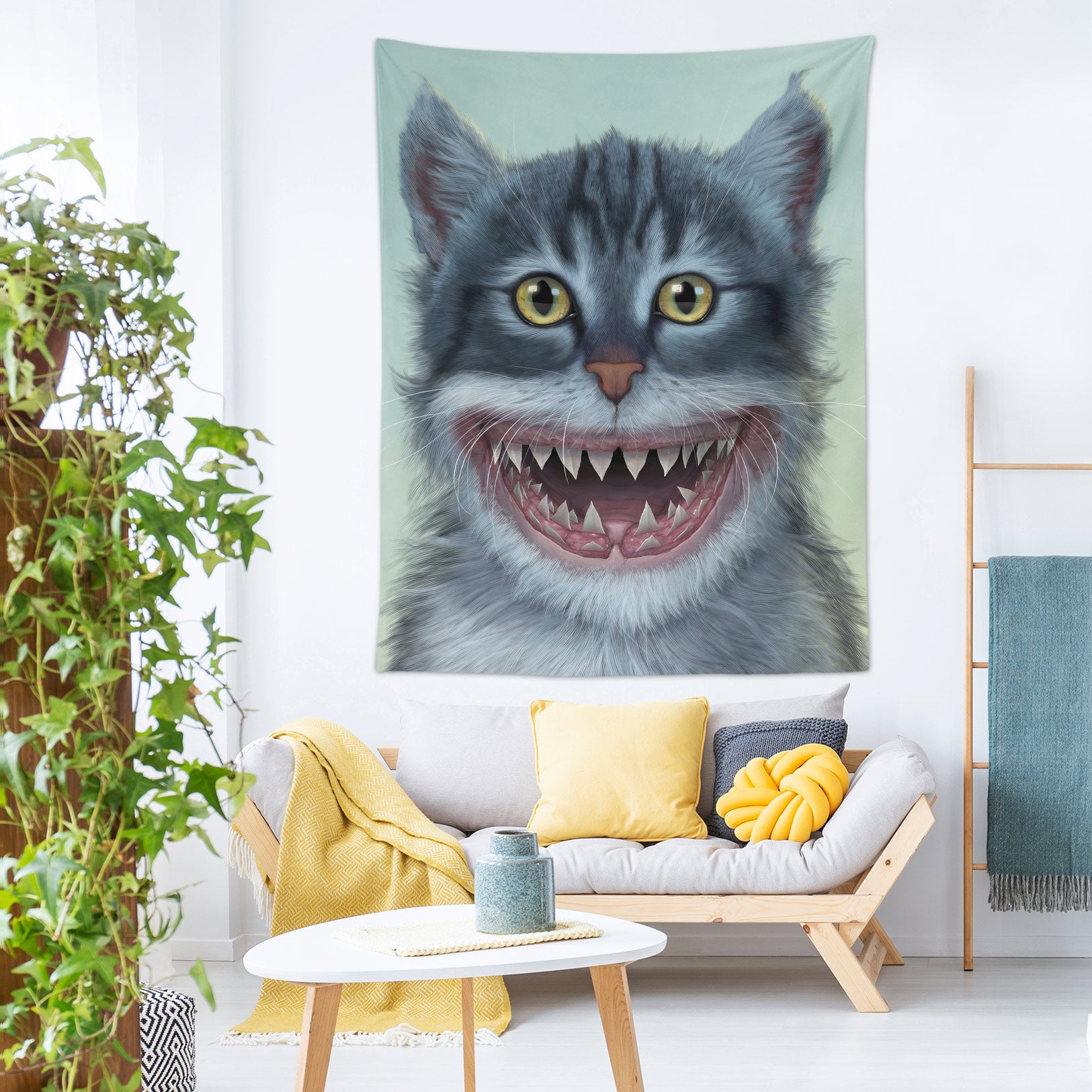 3D Shark Cat 11732 Vincent Tapestry Hanging Cloth Hang