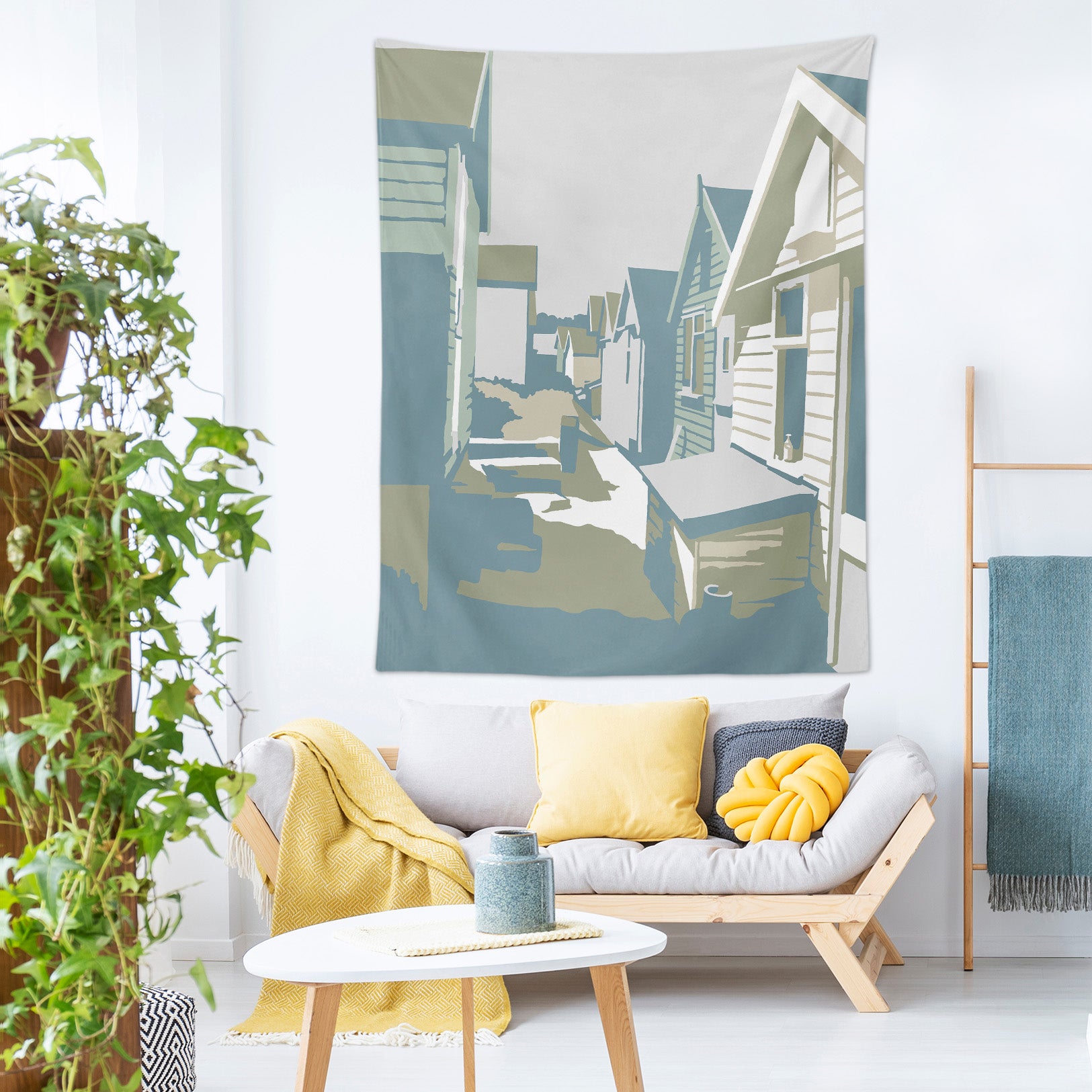 3D Blue House 5349 Steve Read Tapestry Hanging Cloth Hang