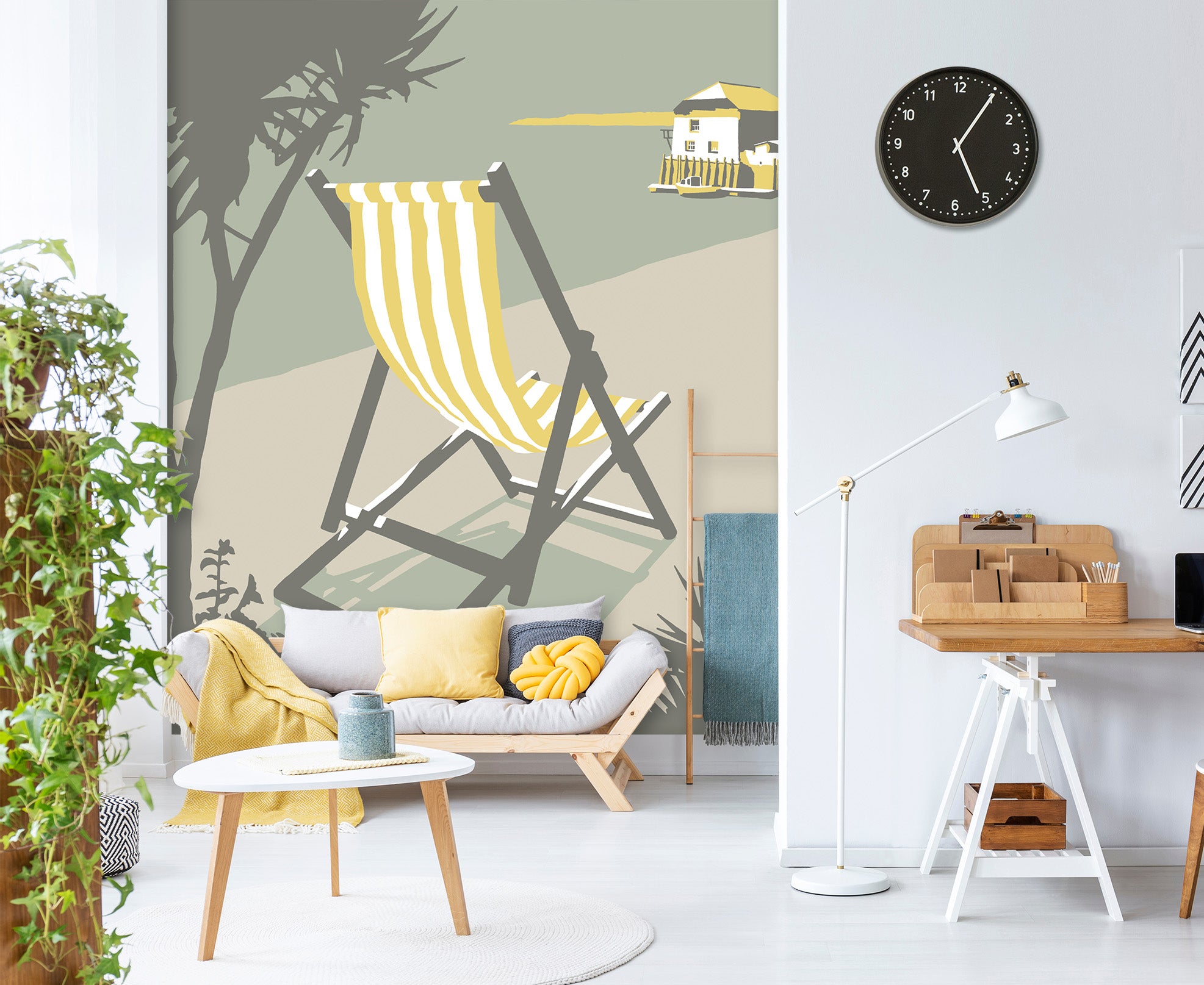 3D Rock Deckchair 1046 Steve Read Wall Mural Wall Murals