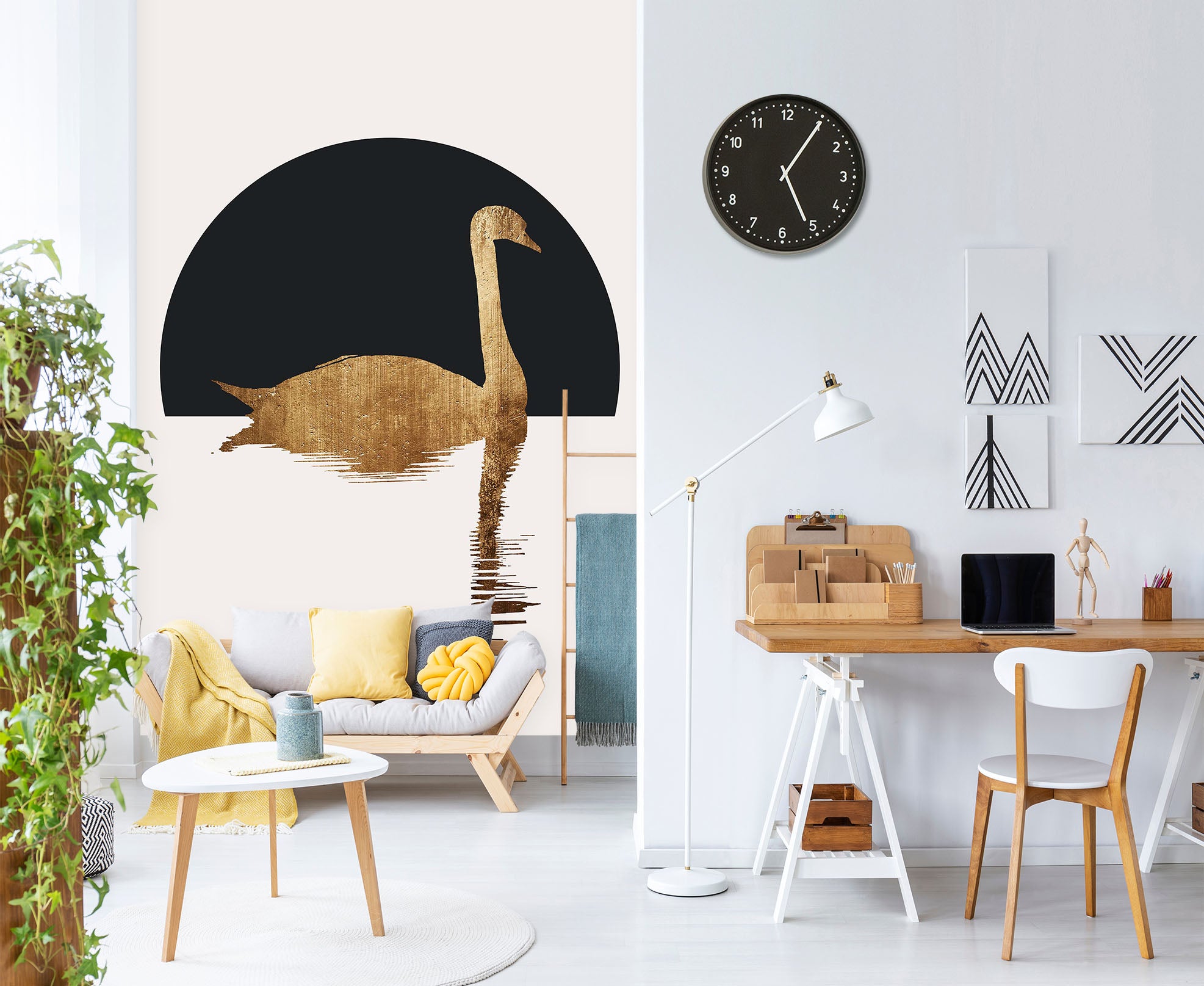 3D Swan Lake 1524 Boris Draschoff Wall Mural Wall Murals