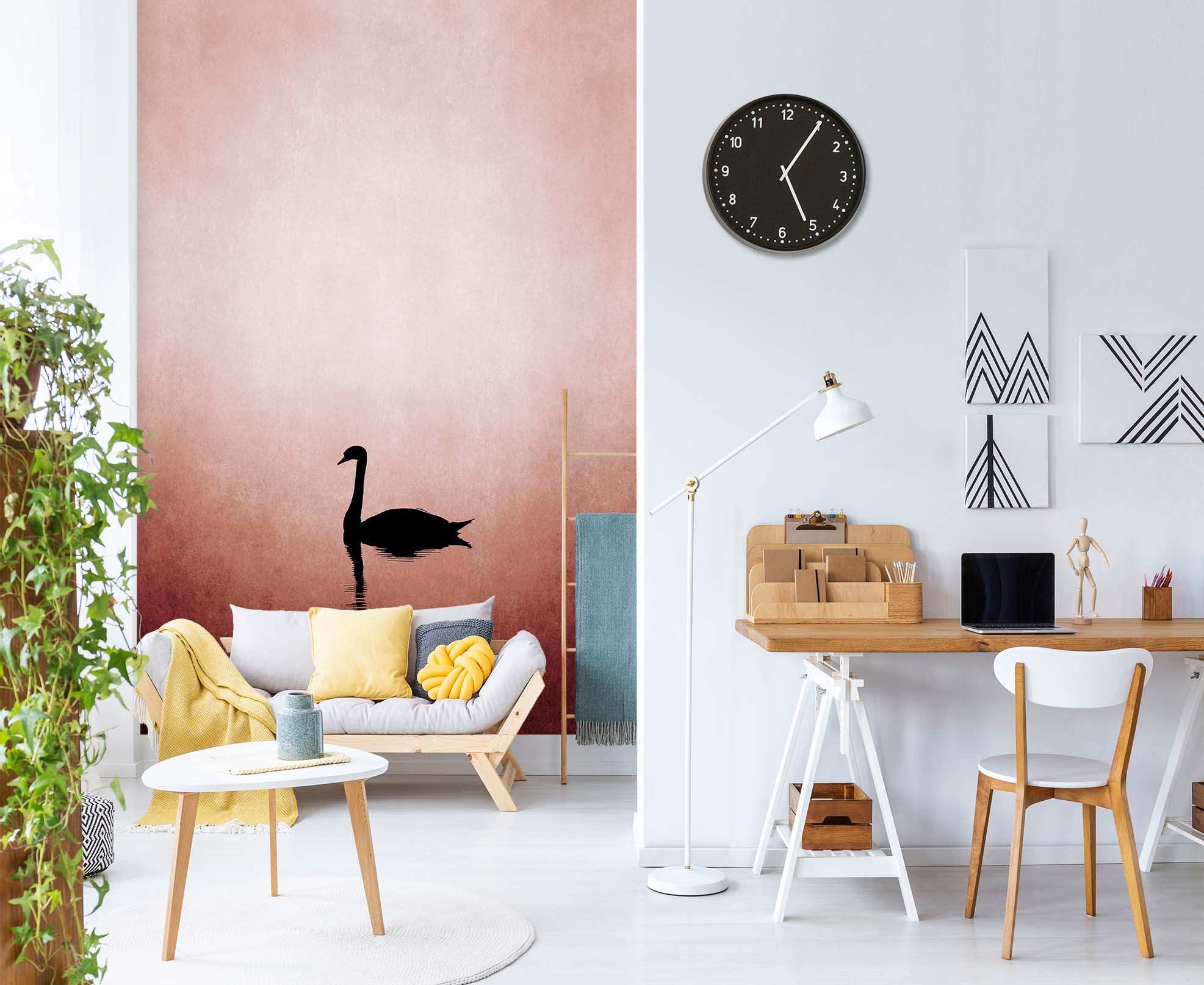 3D Swan Lake 1416 Boris Draschoff Wall Mural Wall Murals