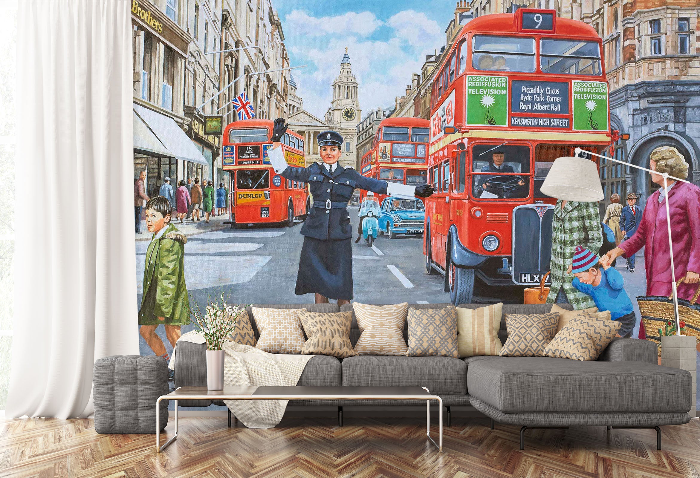 3D WPC On Ludgate Hill 1077 Trevor Mitchell Wall Mural Wall Murals