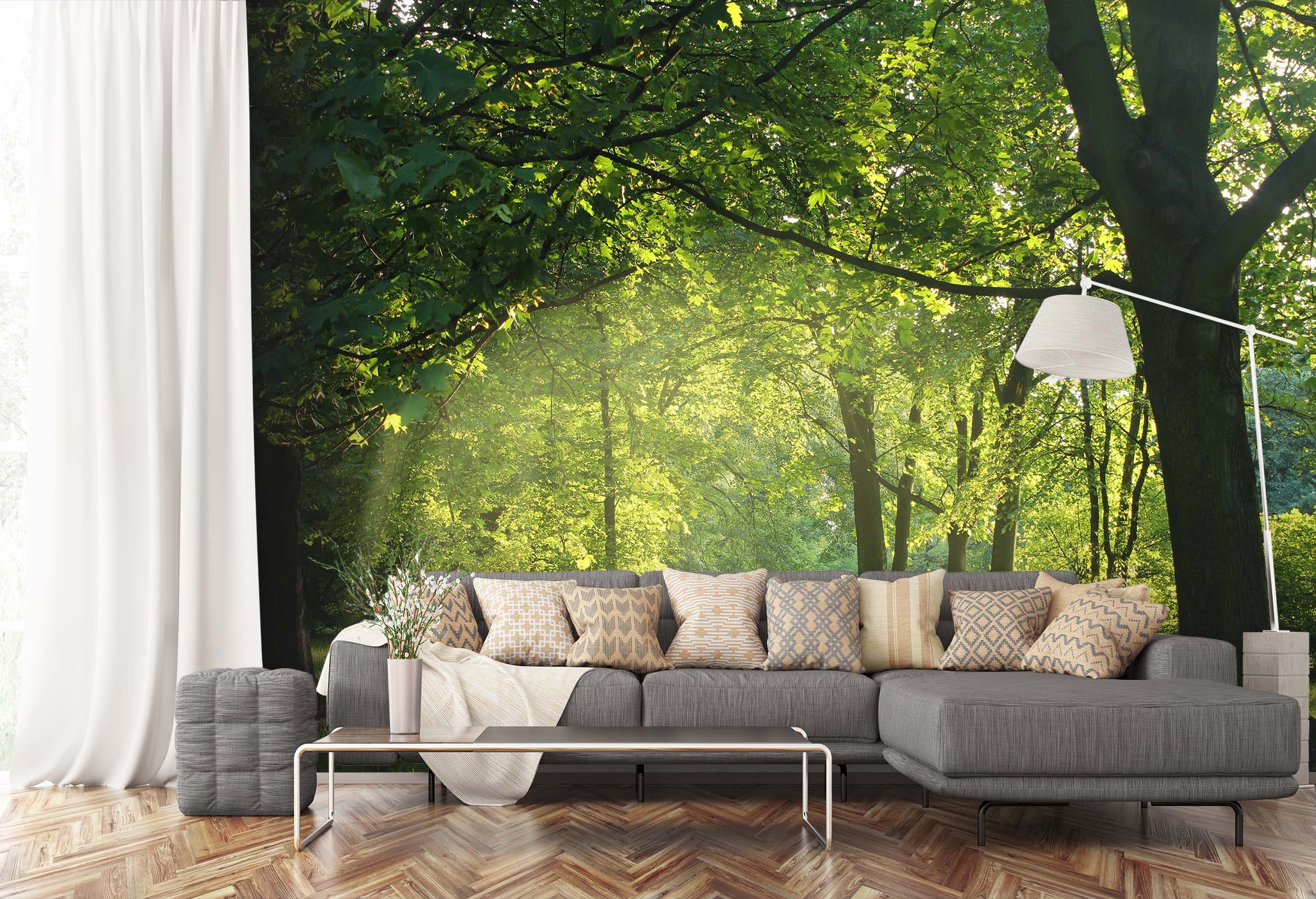 3D Wooded Park 142 Wall Murals