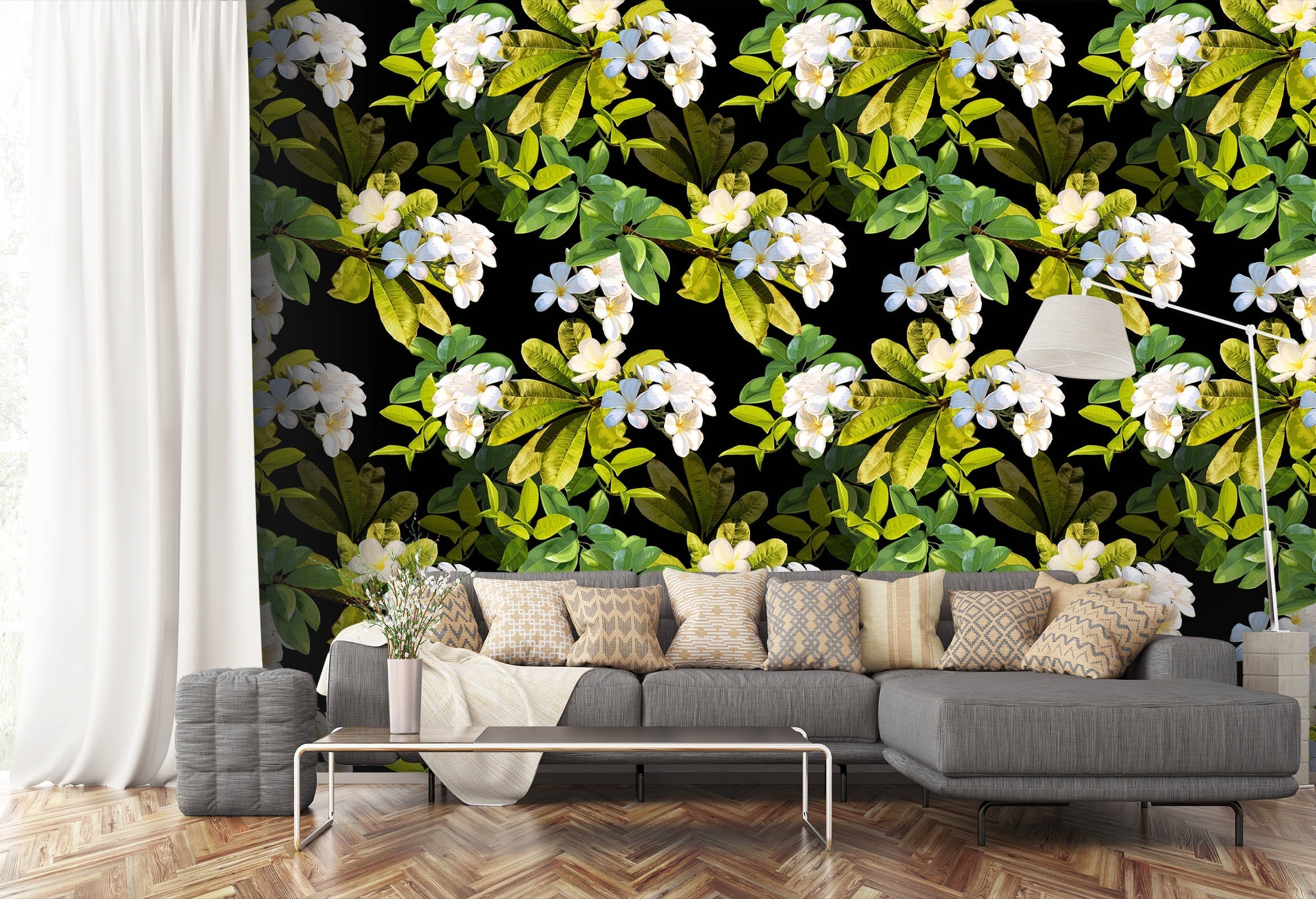 3D Sunny White Flower 06 Wall Murals Wallpaper AJ Wallpaper 2