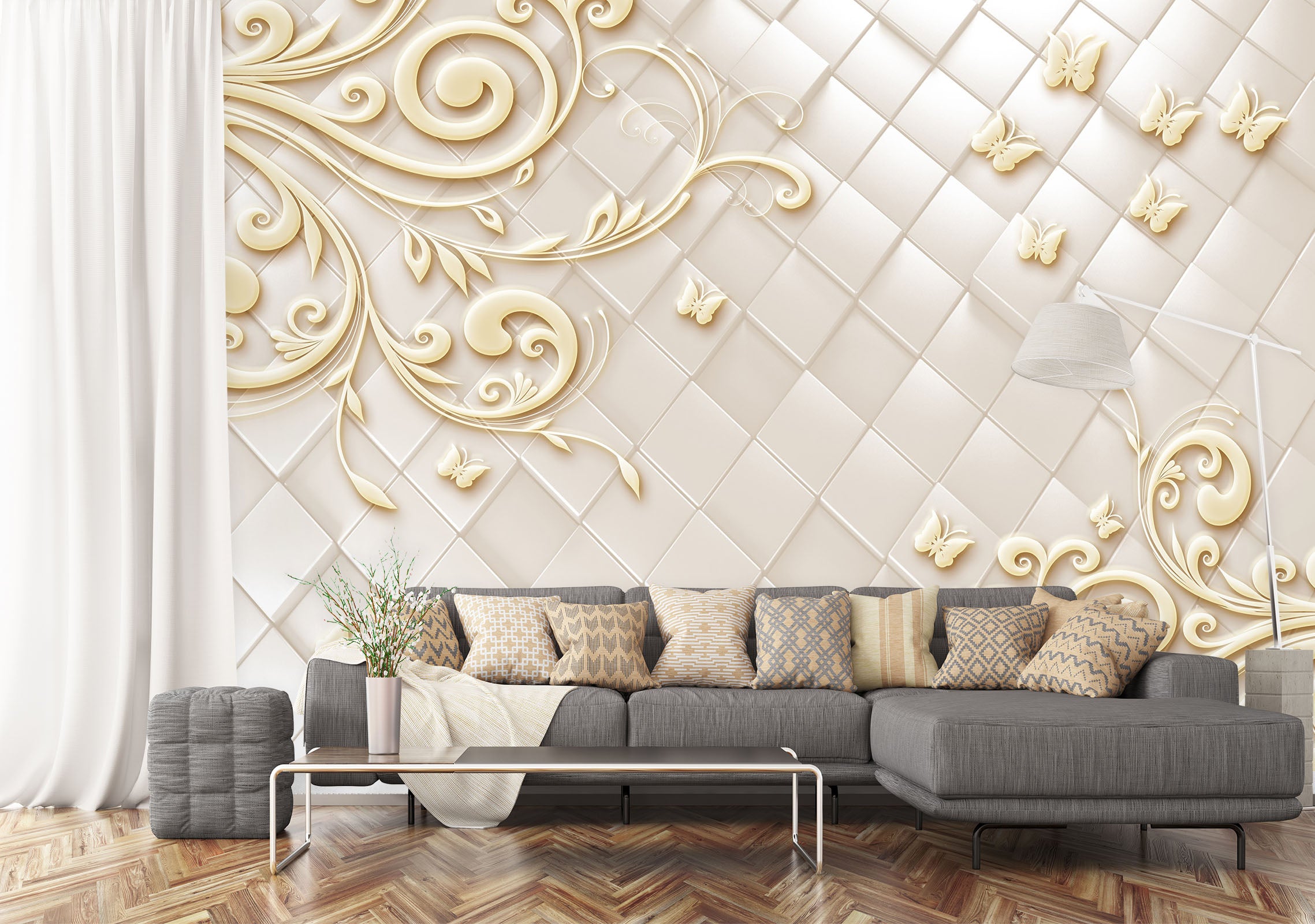 3D Branch Pattern 1516 Wall Murals