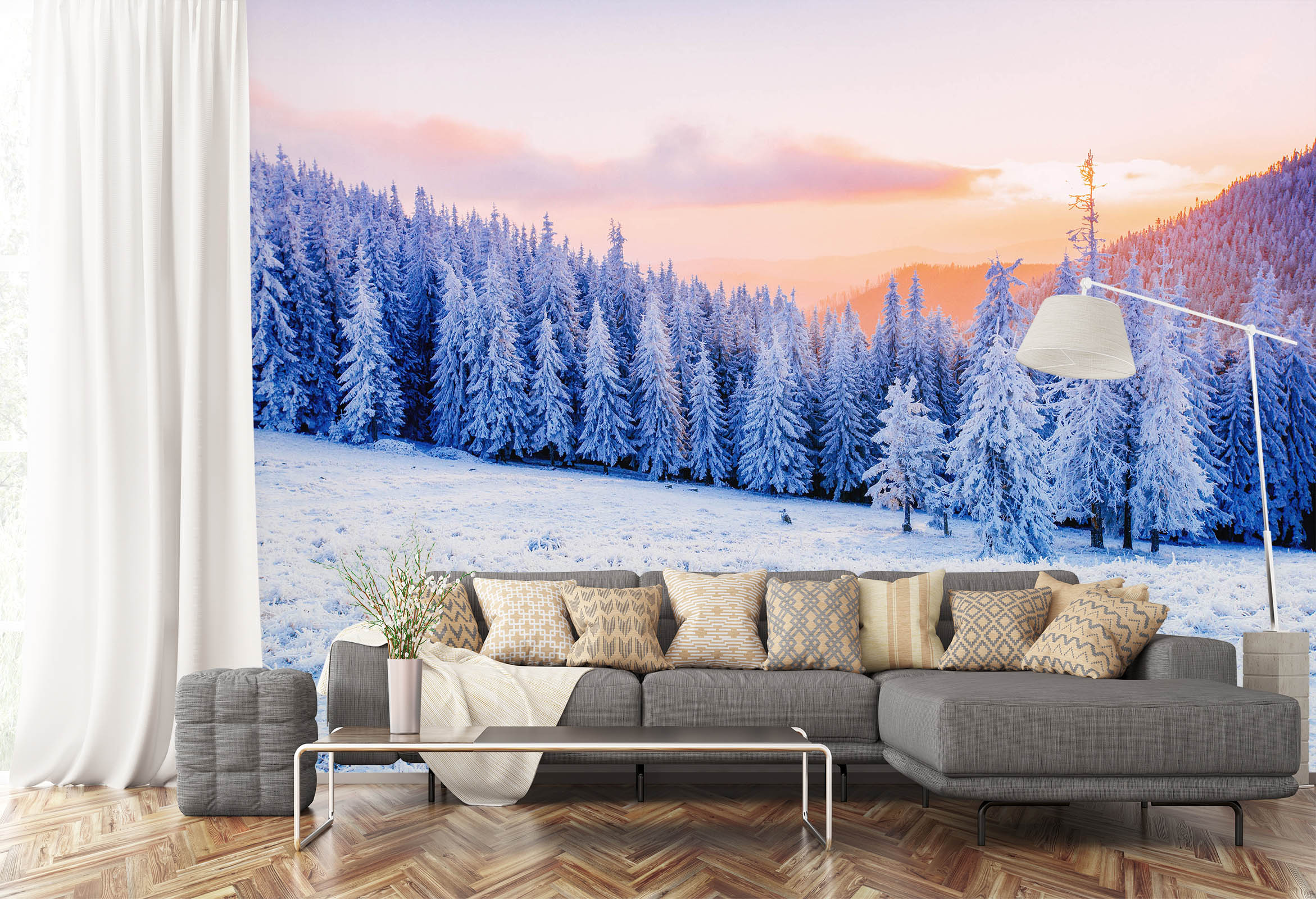 3D Snow Forest 57089 Wall Murals