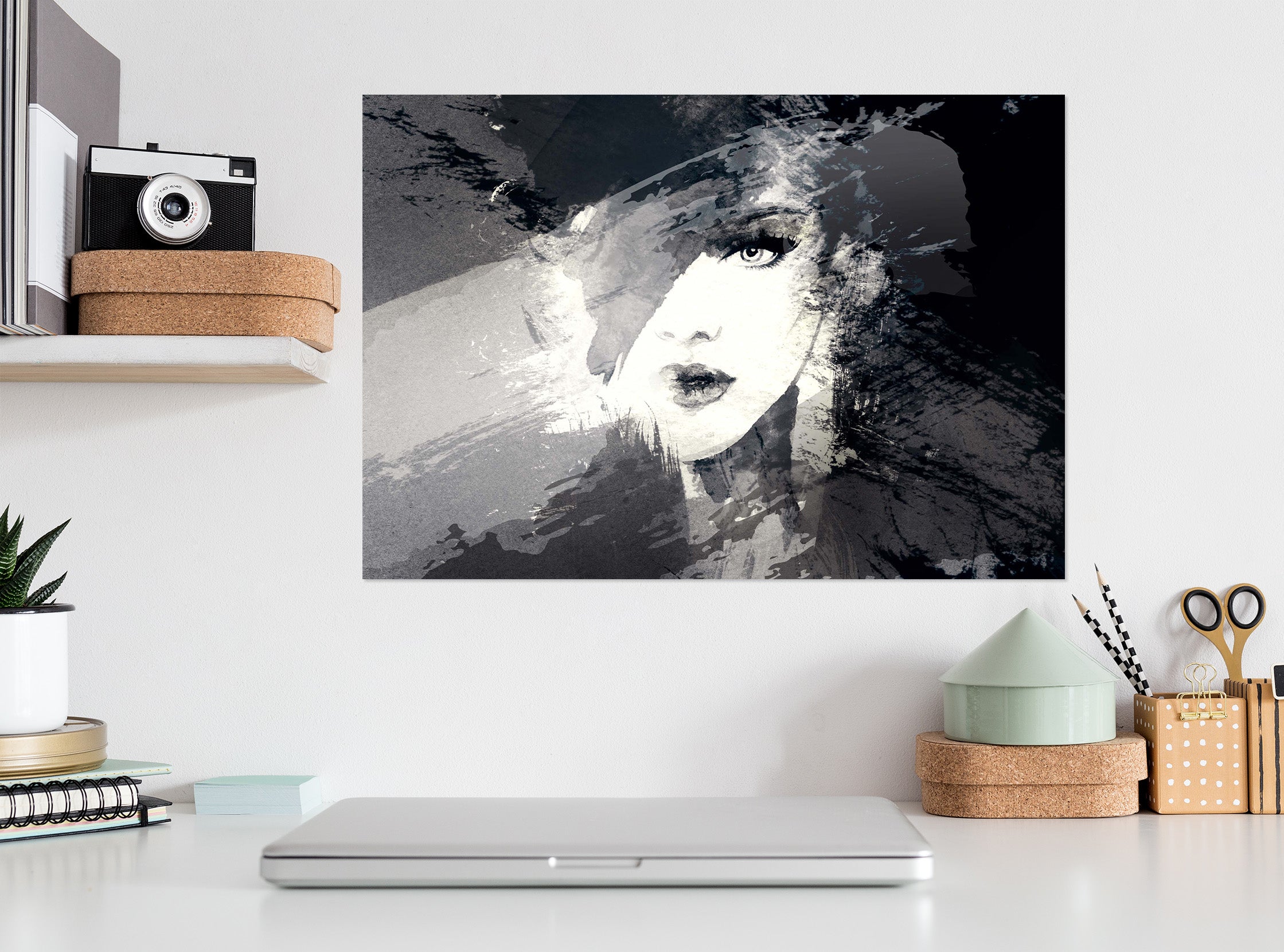 3D Beautiful Eyes Lady 1024 Wall Sticker