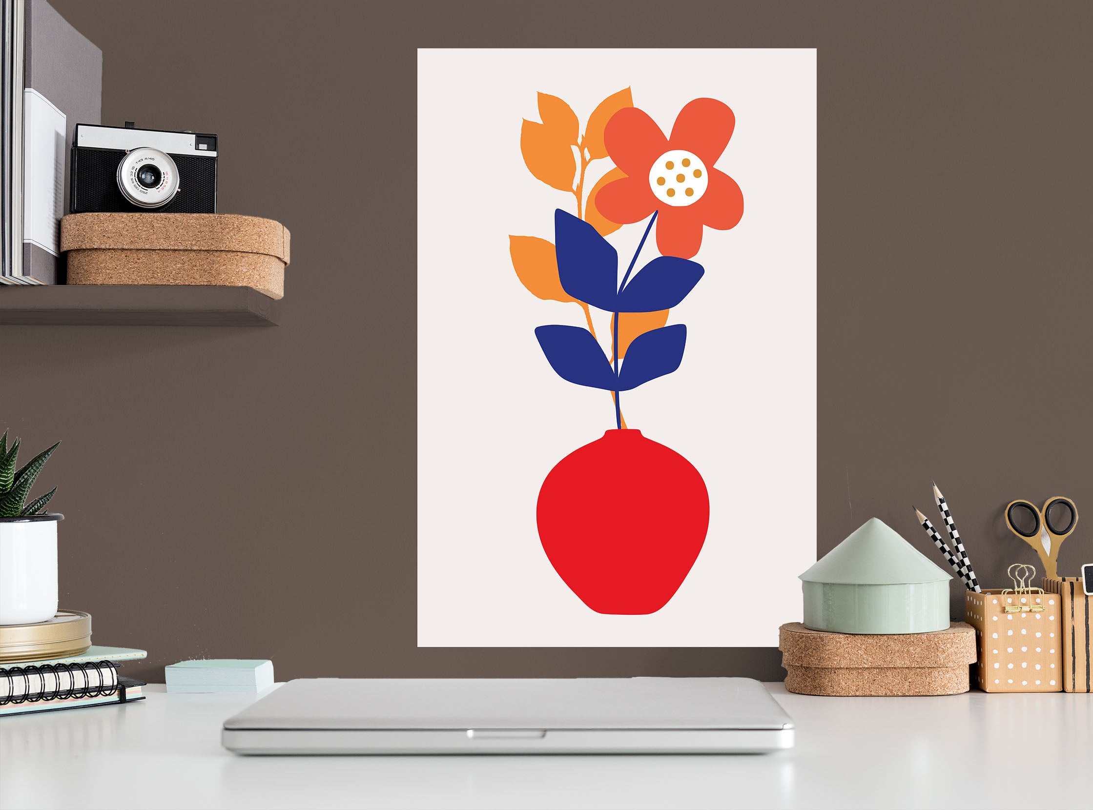 3D Painted Flowers 230 Boris Draschoff Wall Sticker