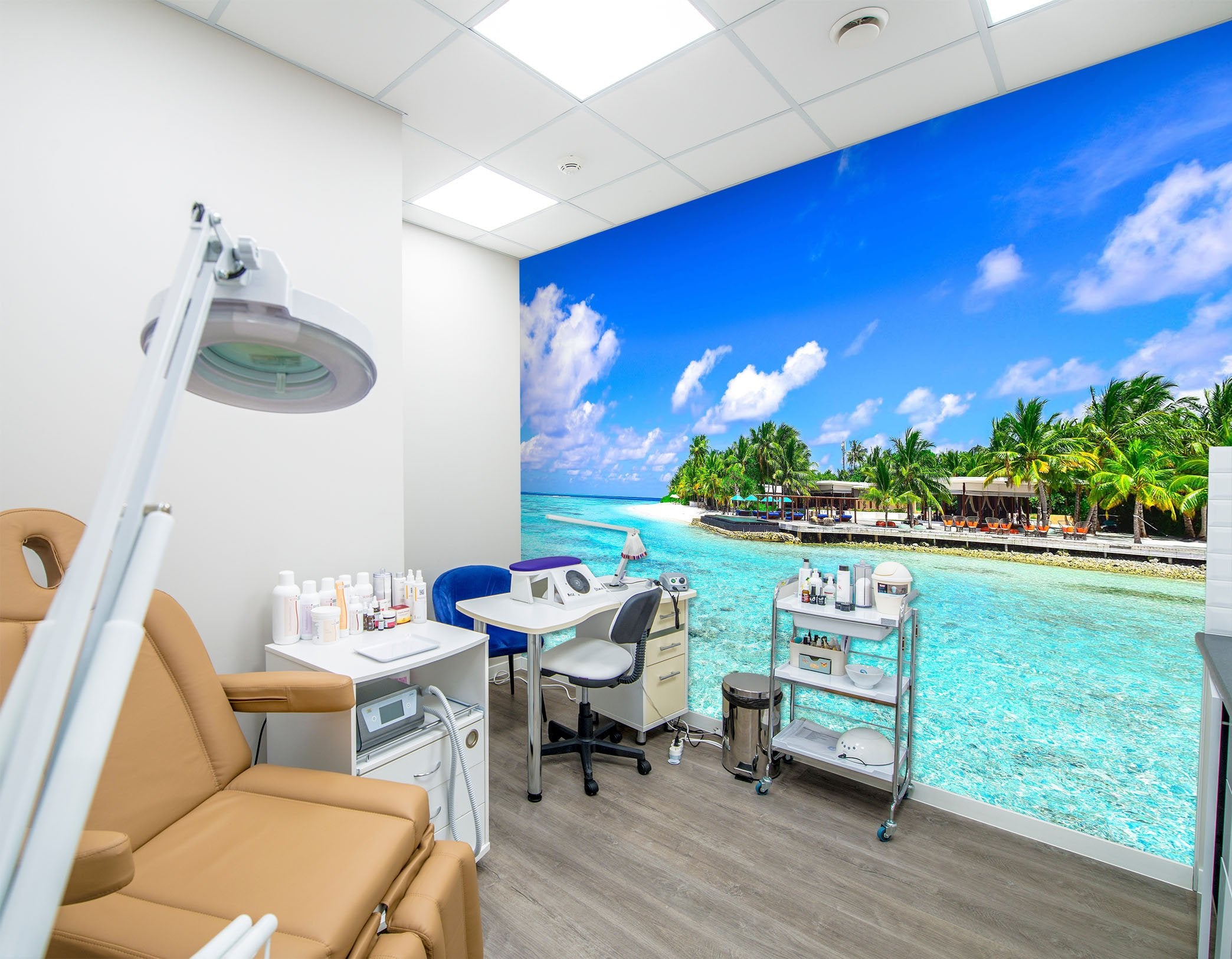 3D Beach Clouds 015 Wall Murals Wallpaper AJ Wallpaper 2