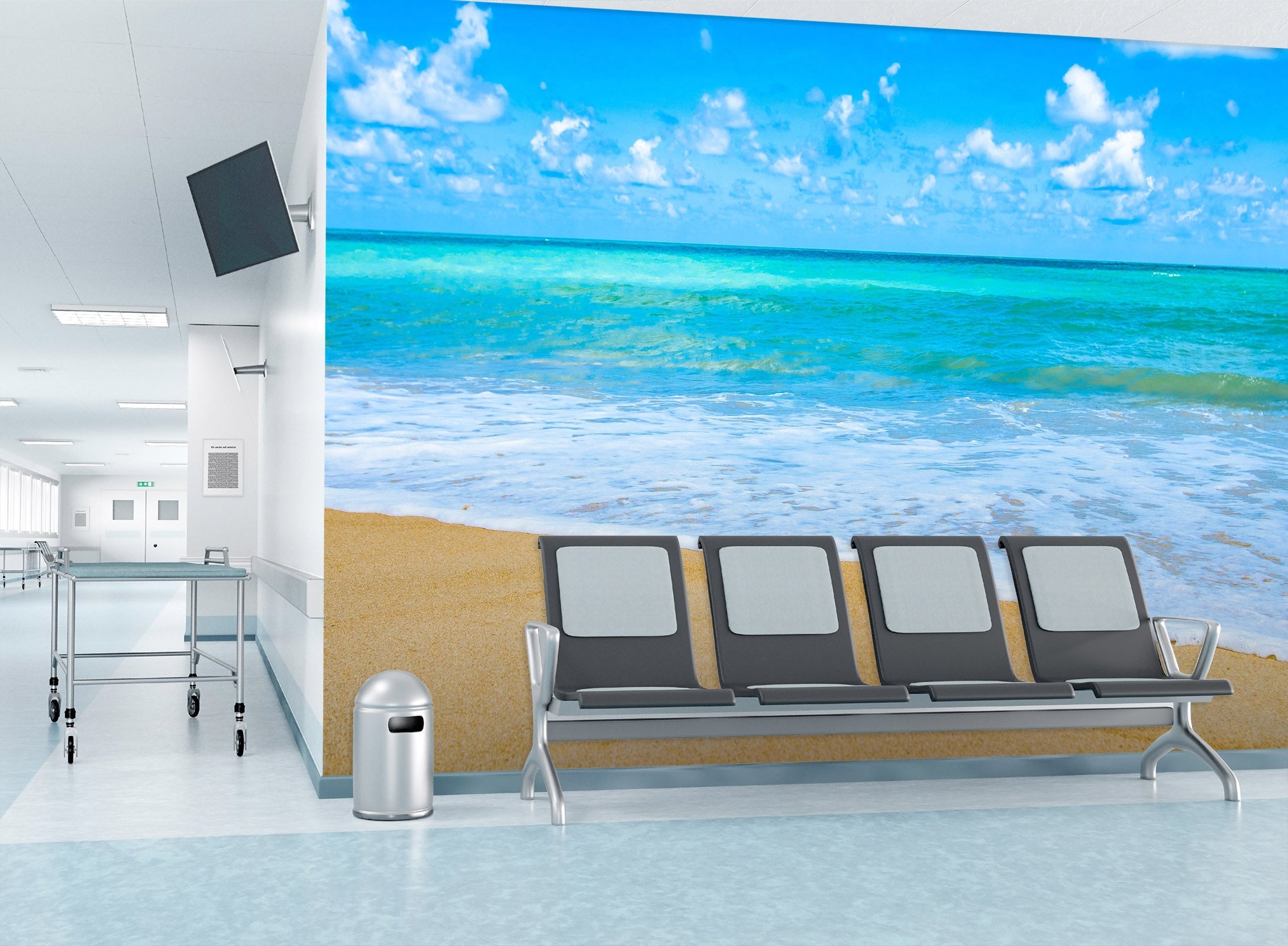 3D Sea Beach Beautiful 011 Wall Murals Wallpaper AJ Wallpaper 2