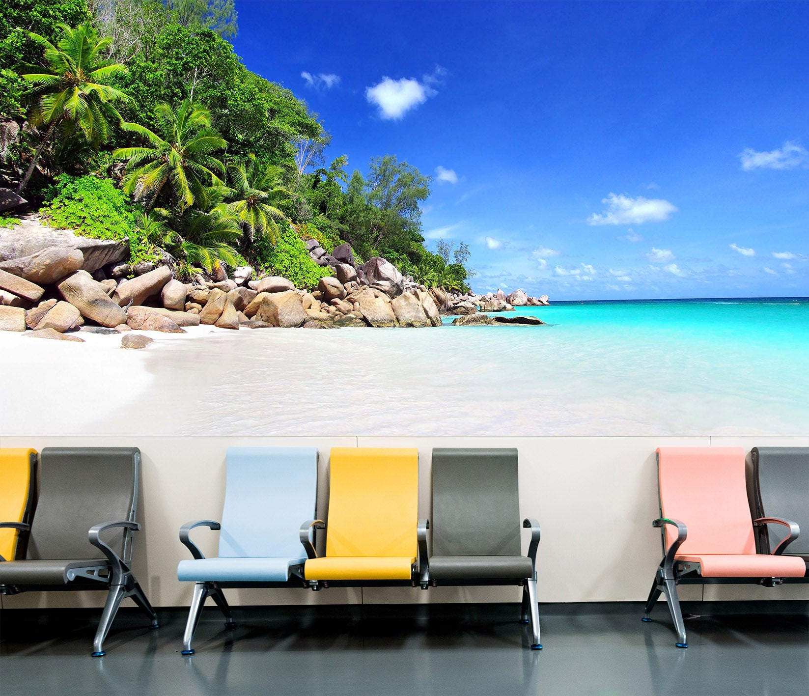 3D Beach Stone 339 Wall Murals