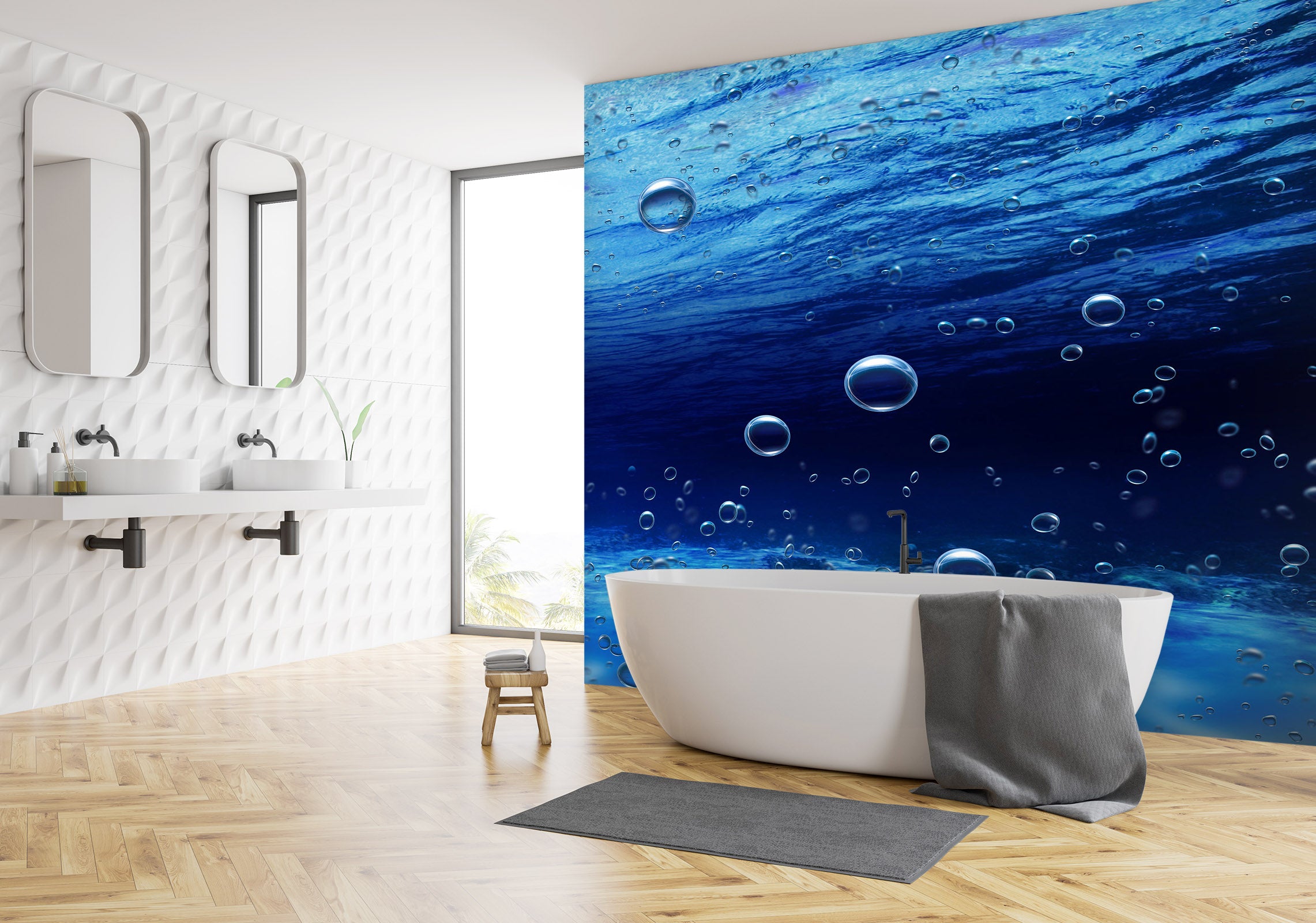 3D Underwater Bubble 090 Wall Murals