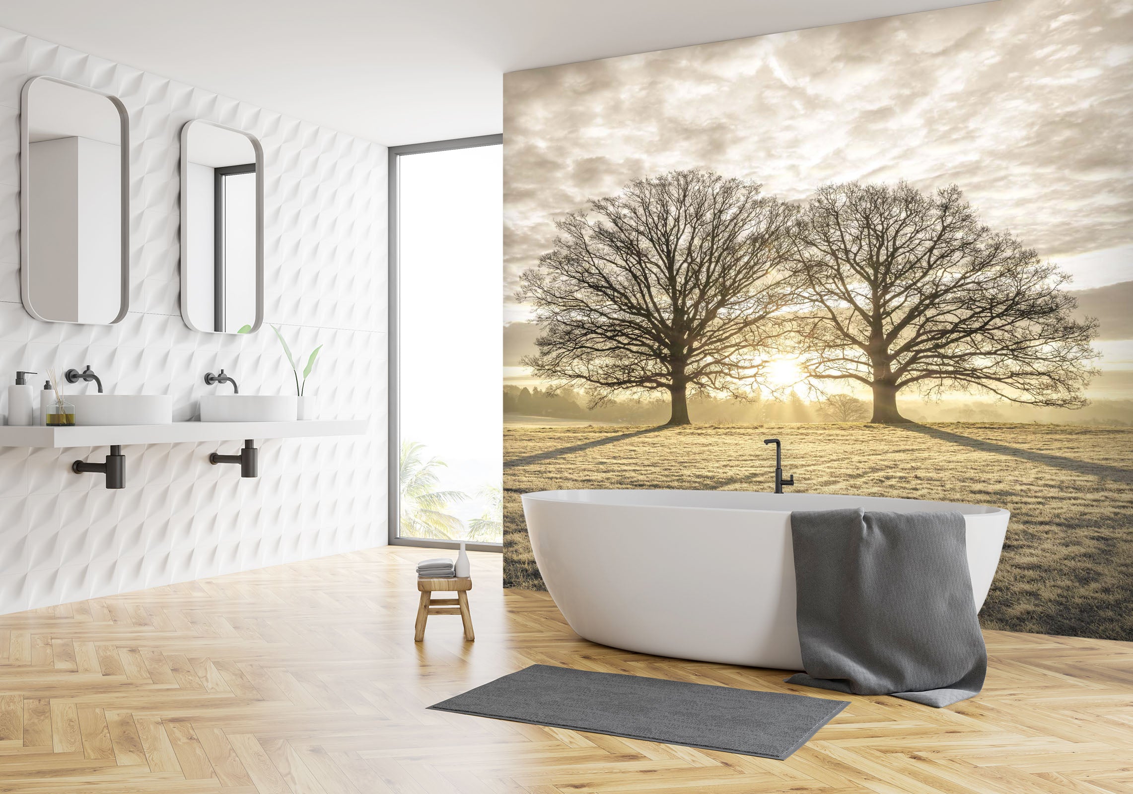 3D Yellow Grassland 070 Assaf Frank Wall Mural Wall Murals