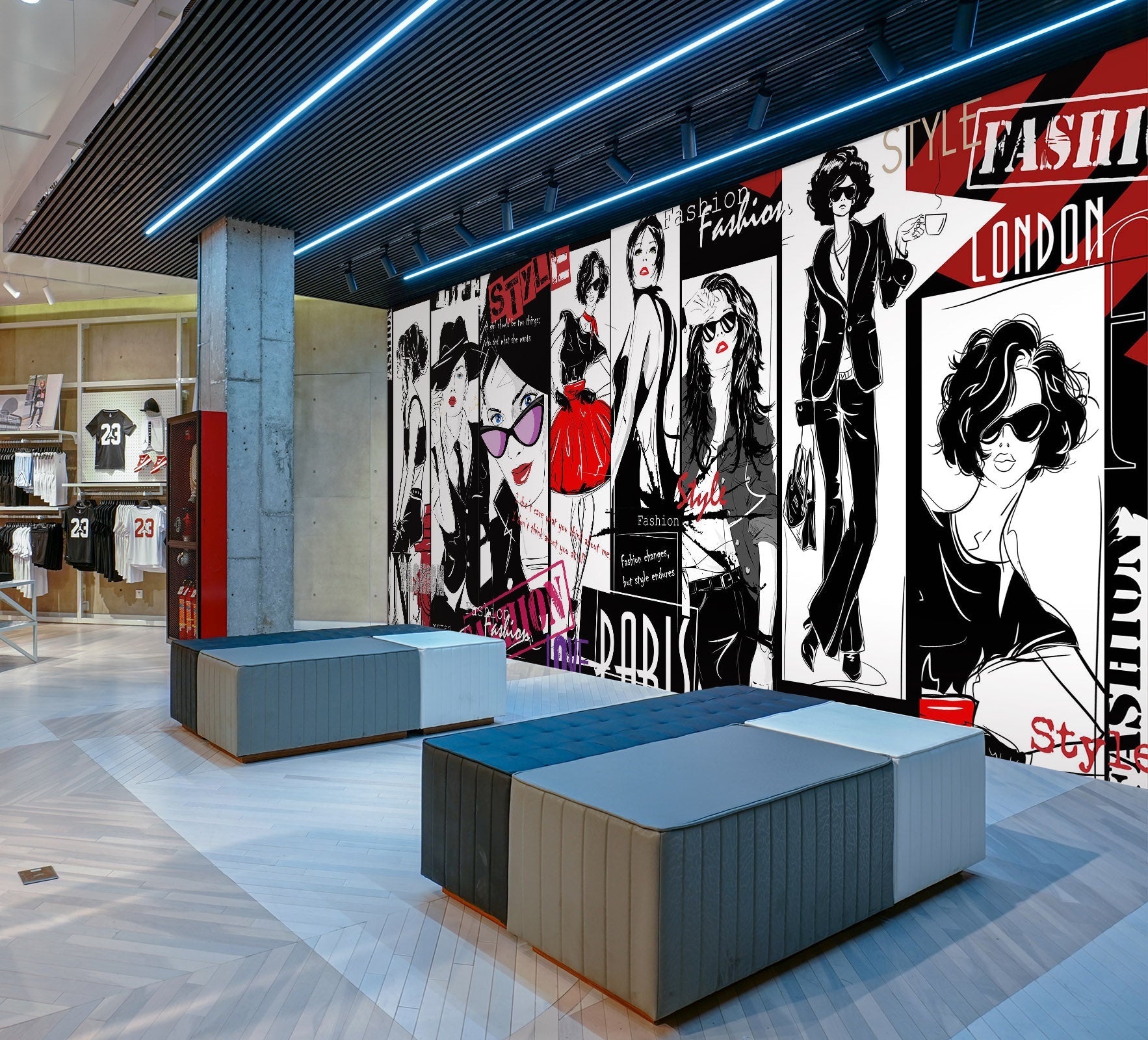 3D Woman Black Suit 138 Wall Murals Wallpaper AJ Wallpaper 2