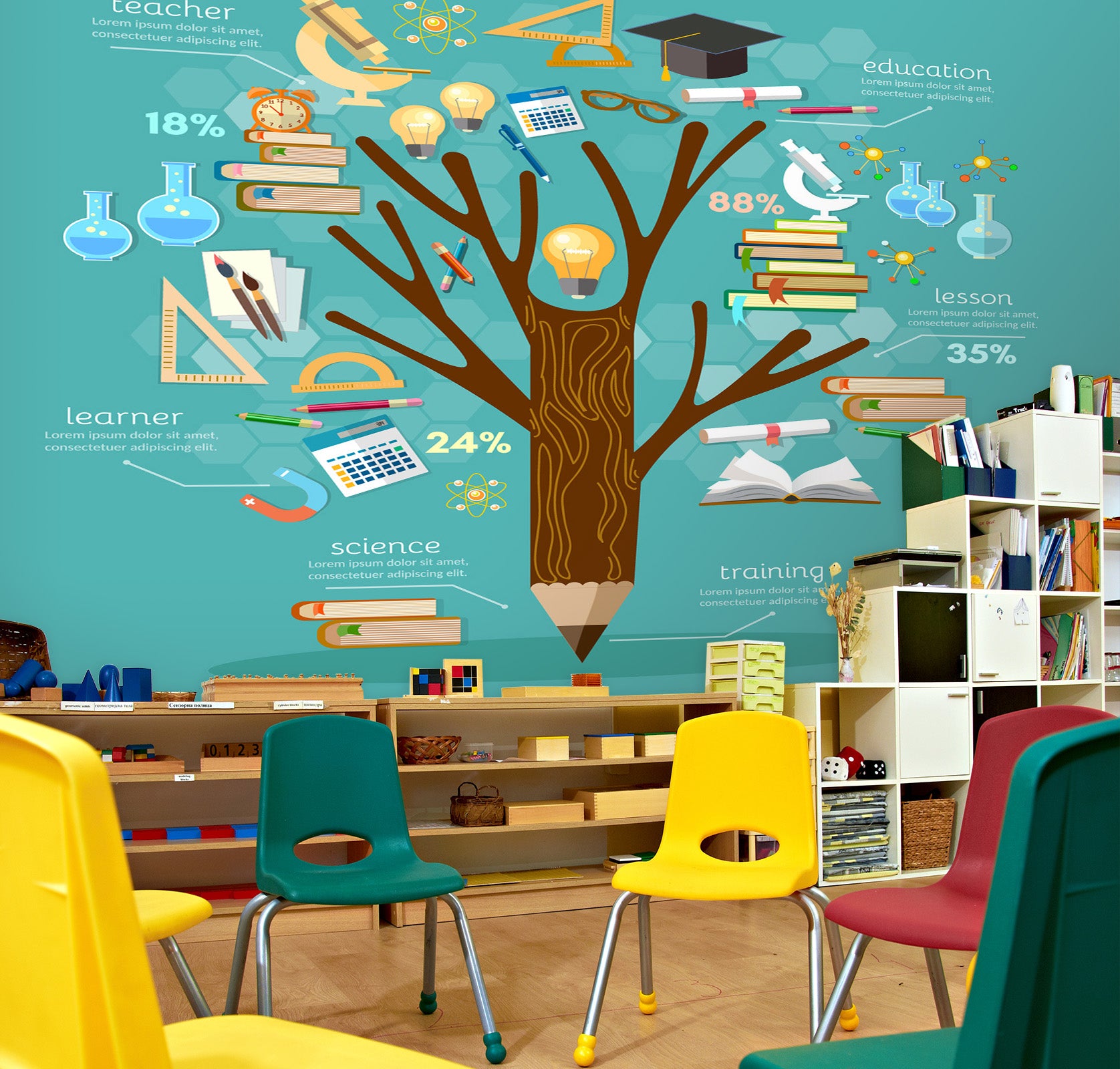 3D Tree Pen Book 161 Wall Murals