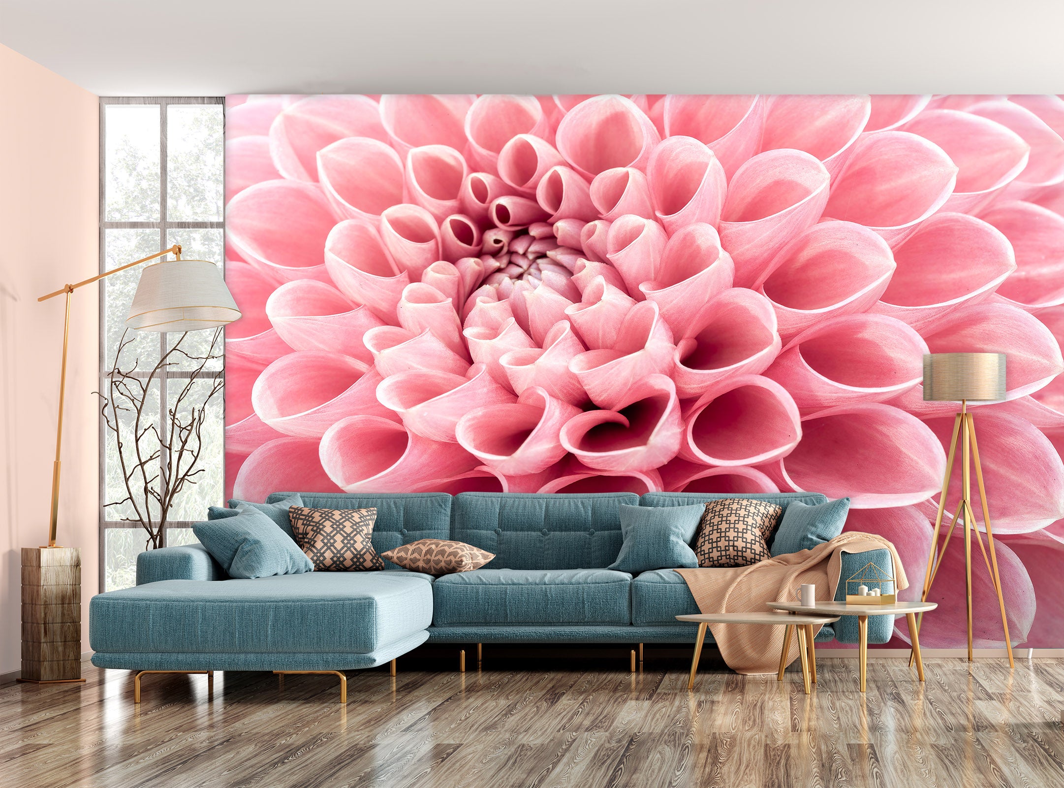 3D Pink Chrysanthemum 6127 Assaf Frank Wall Mural Wall Murals