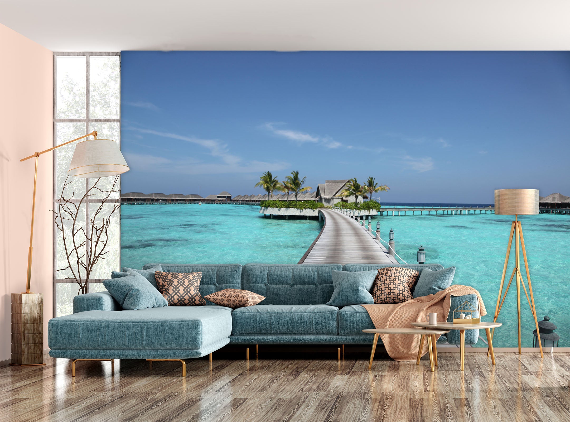 3D Sea Bridge 137 Wall Murals