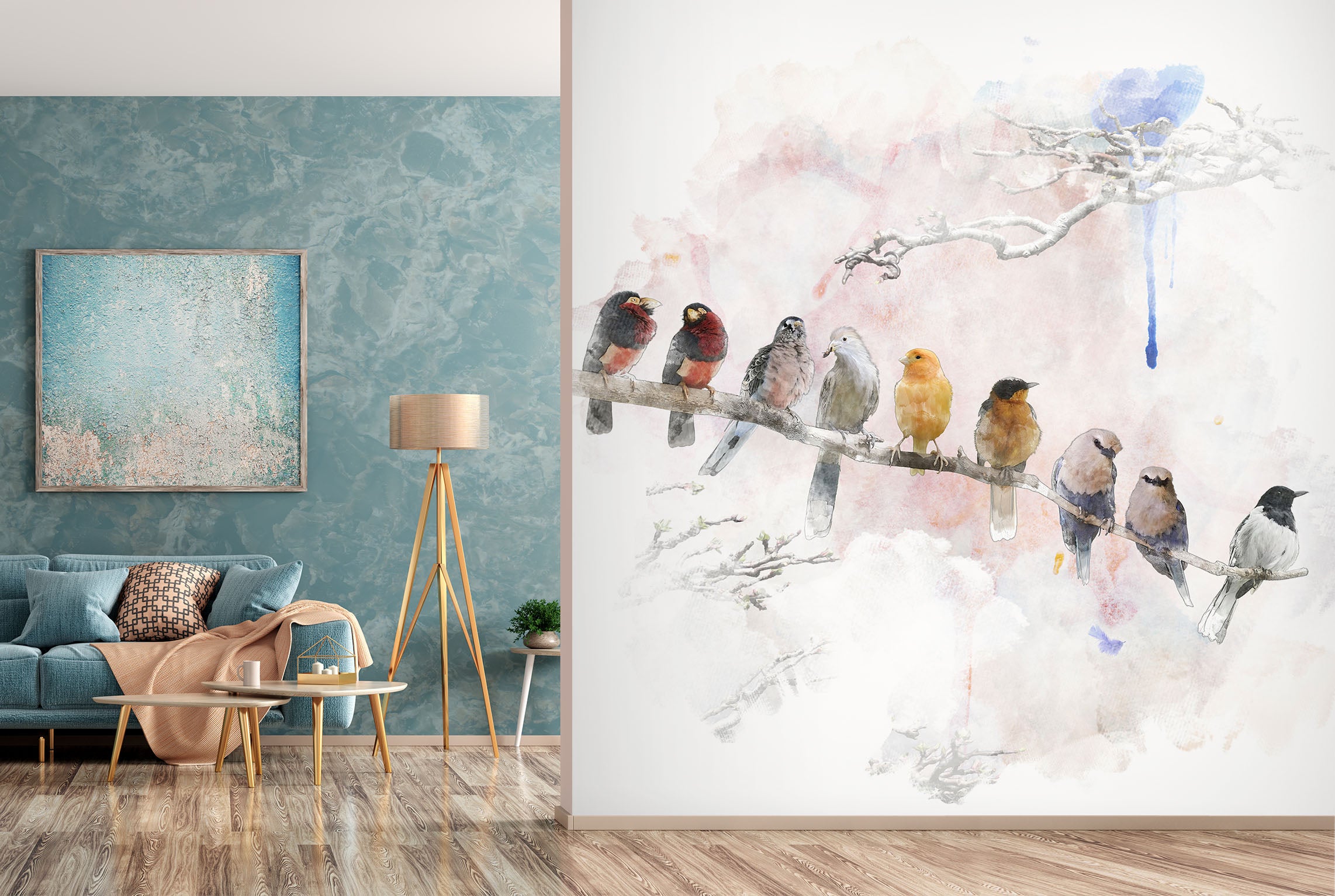 3D Sparrow On Branch 57194 Wall Murals