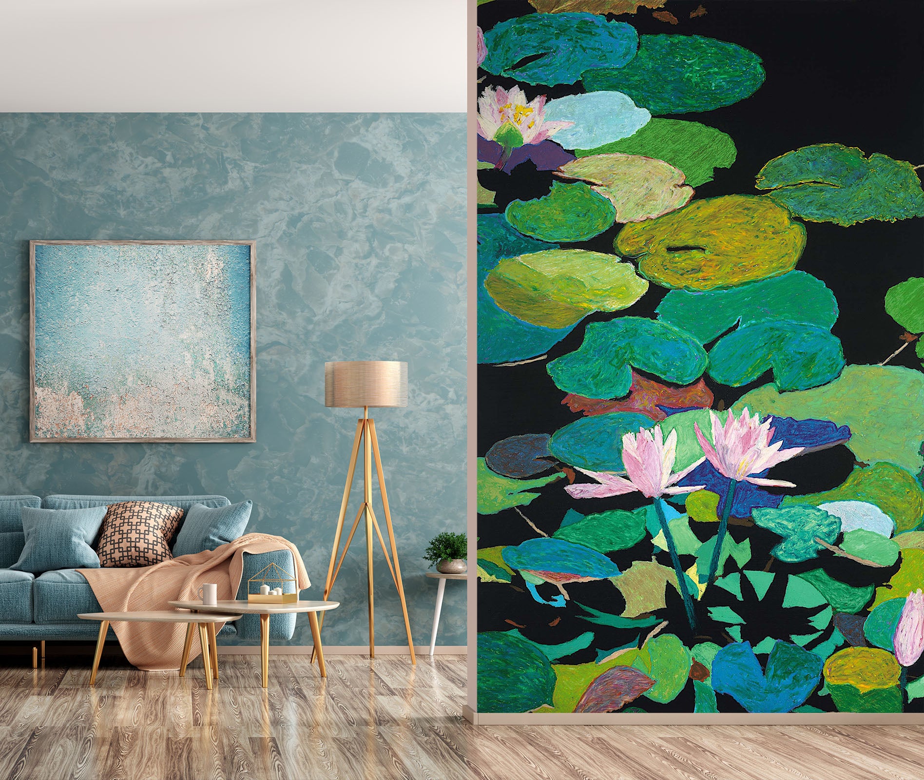 3D Summer Lotus 1403 Allan P. Friedlander Wall Mural Wall Murals