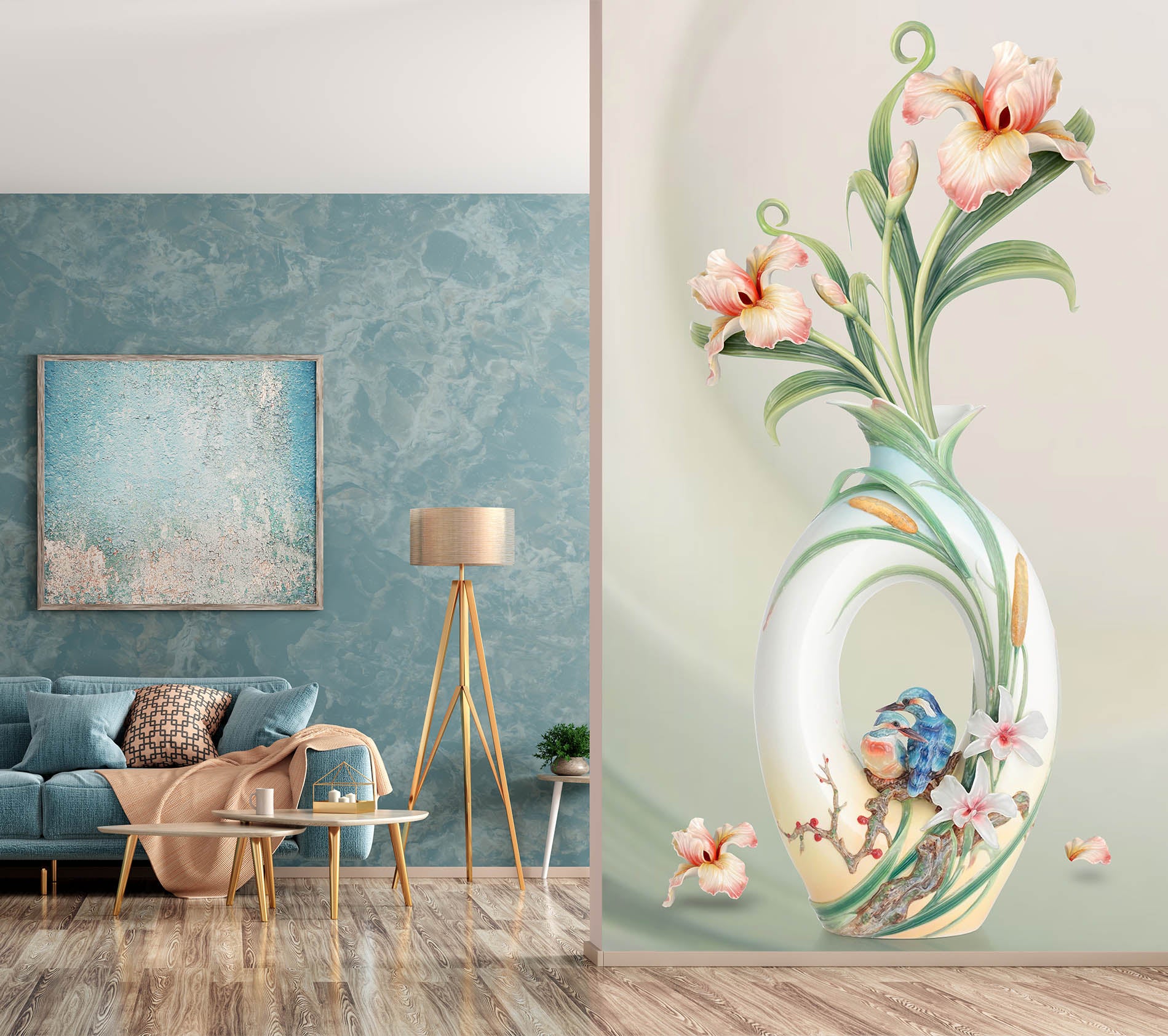 3D Art Flowers 1855 Wall Murals