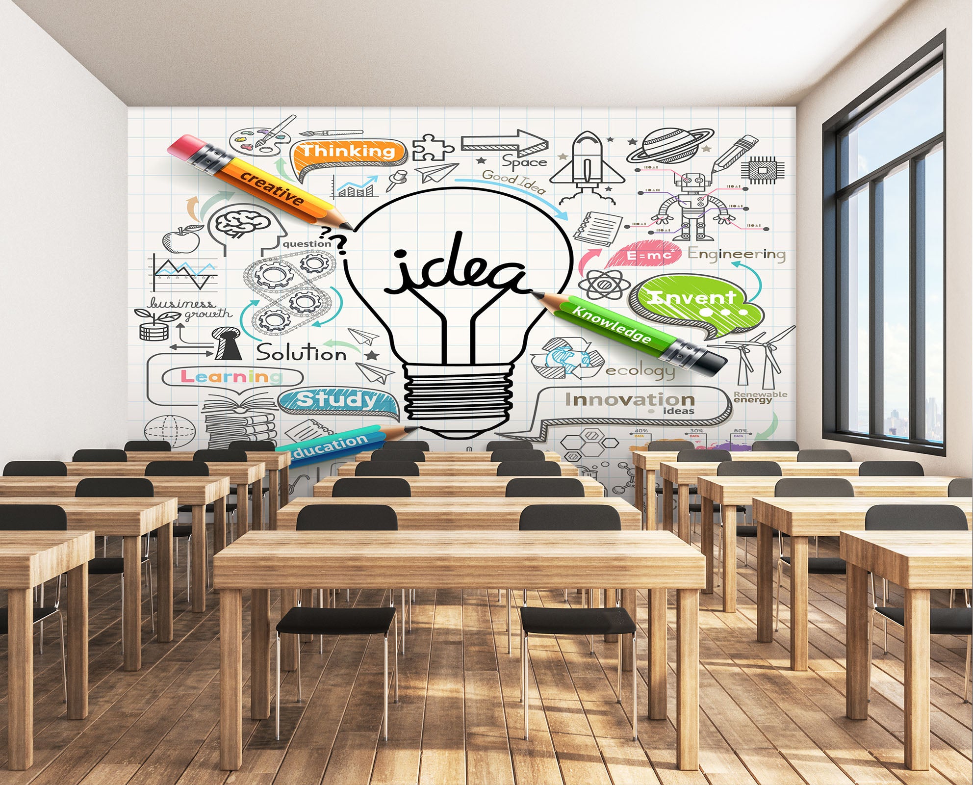 3D Cartoon Pen 156 Wall Murals