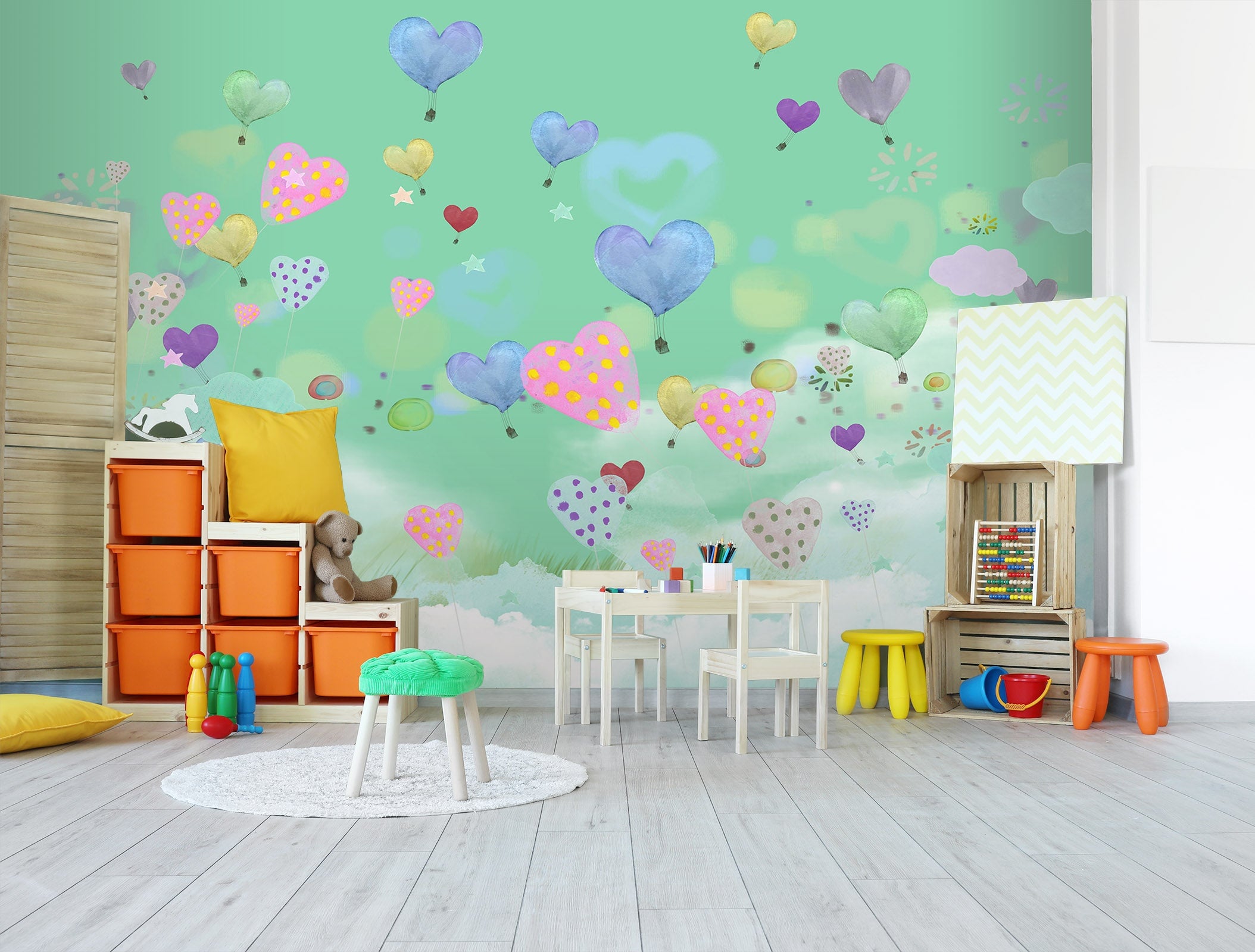 3D Cartoon Llove Pattern 015 Wall Murals Wallpaper AJ Wallpaper 2