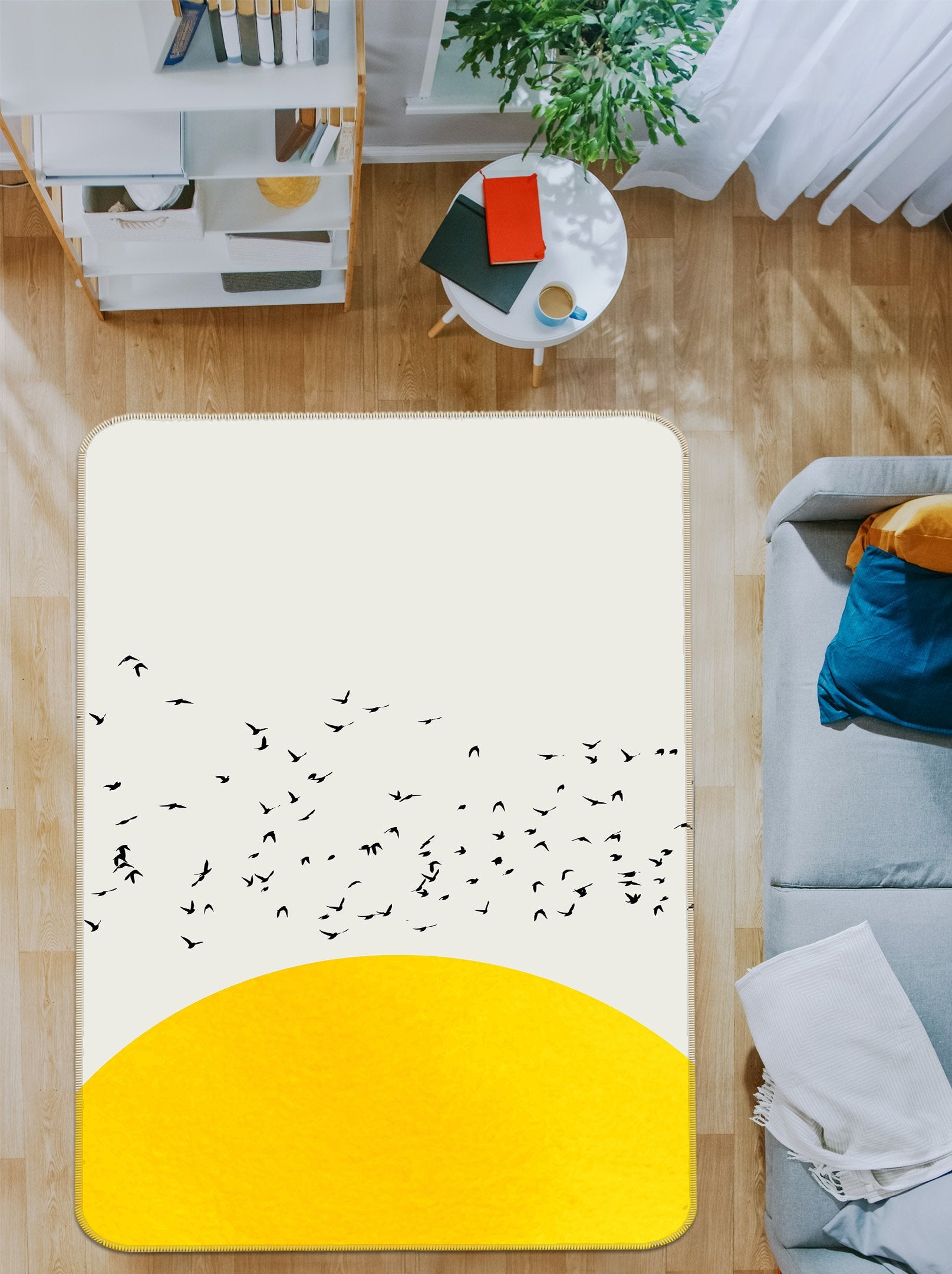 3D Black Bird 1049 Boris Draschoff Rug Non Slip Rug Mat Mat AJ Creativity Home